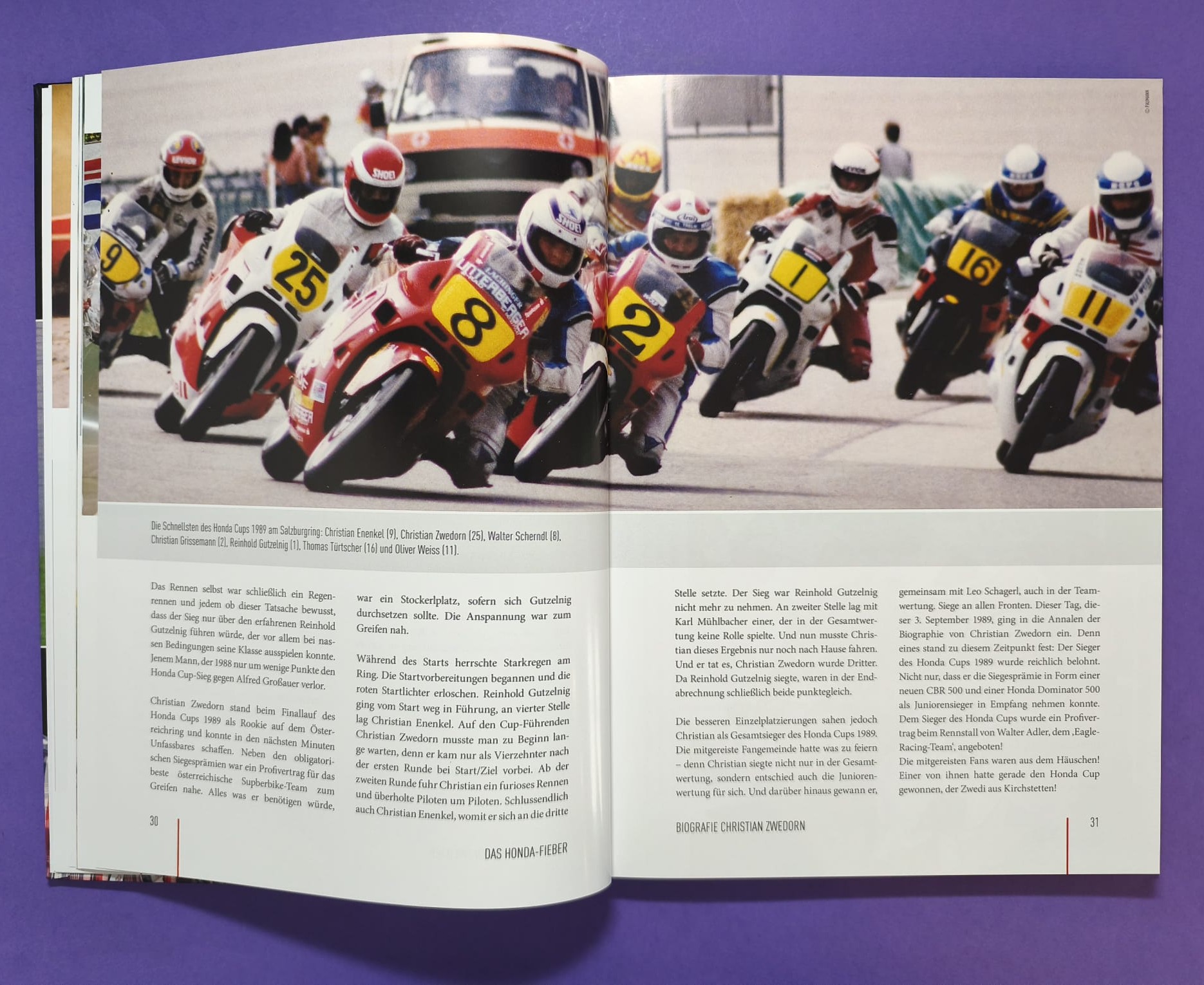 Buch, Legenden des Motorradsports, Christian Zwedorn, Von der Erde bis zum Mond, Honda Cup 