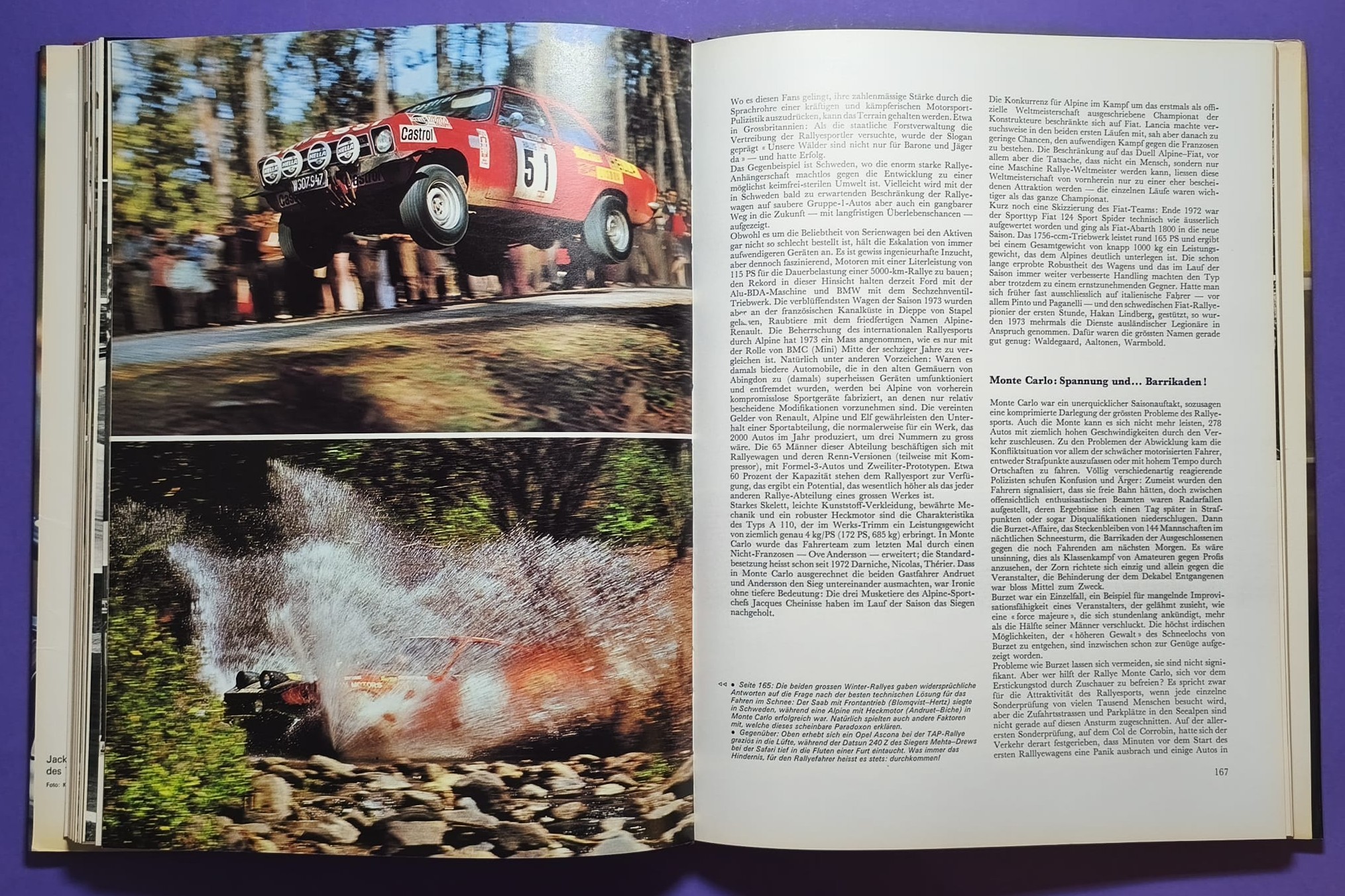 altes Buch, Auto Jahr 1973-1974, Nr. 21, Ford Capri, Fiat 124 Spider & X19, Renault Alpine 110, Matra, Porsche, .. Formel 1, 2, LeMans, Rallye, USA.. Cevert, Stewart, Peterson, Lauda.. Lotus,..