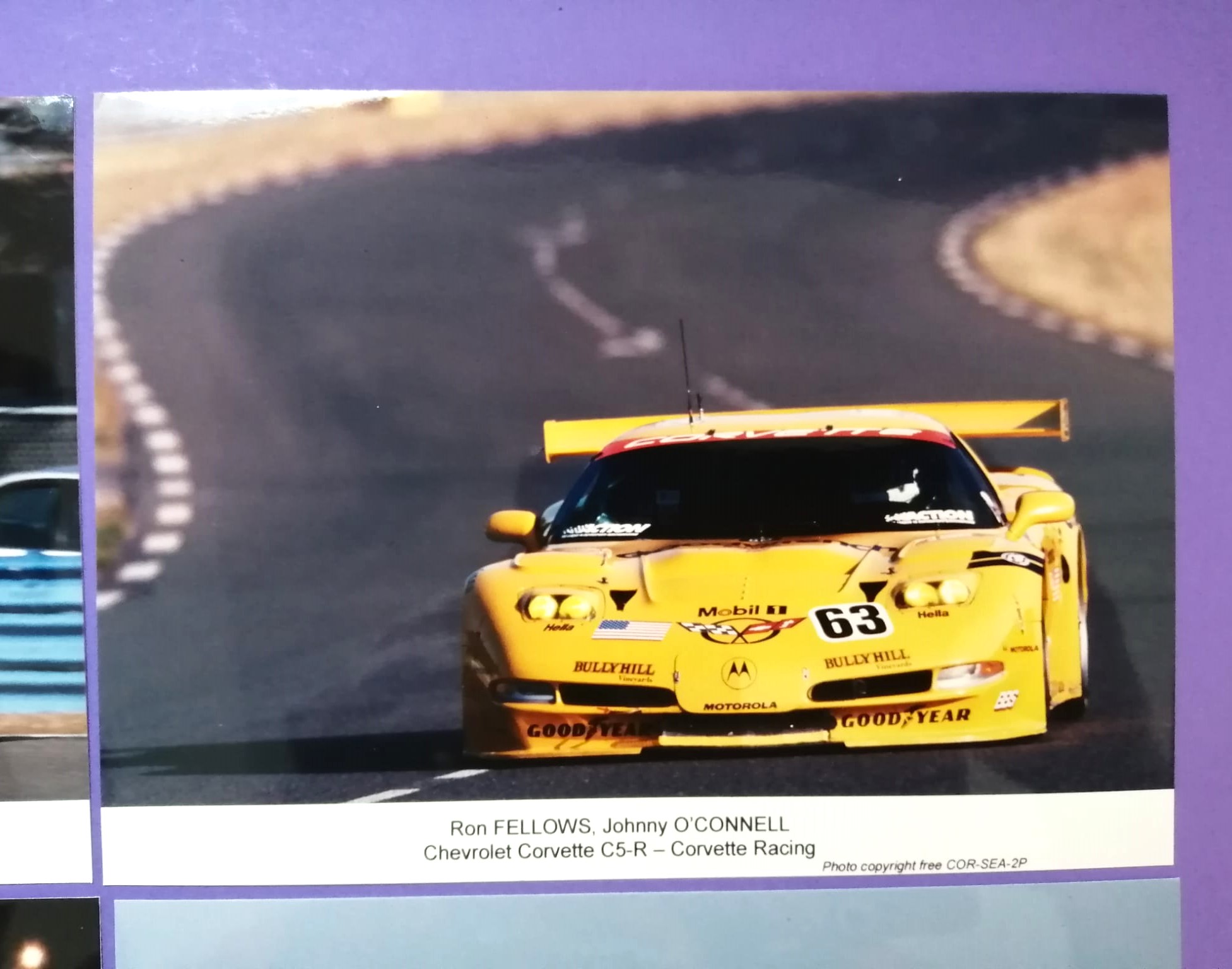 4 Stück alte Pressefotos, Chevrolet Corvette CR5 Racing, 90er 2000er Jahre, 15x21cm