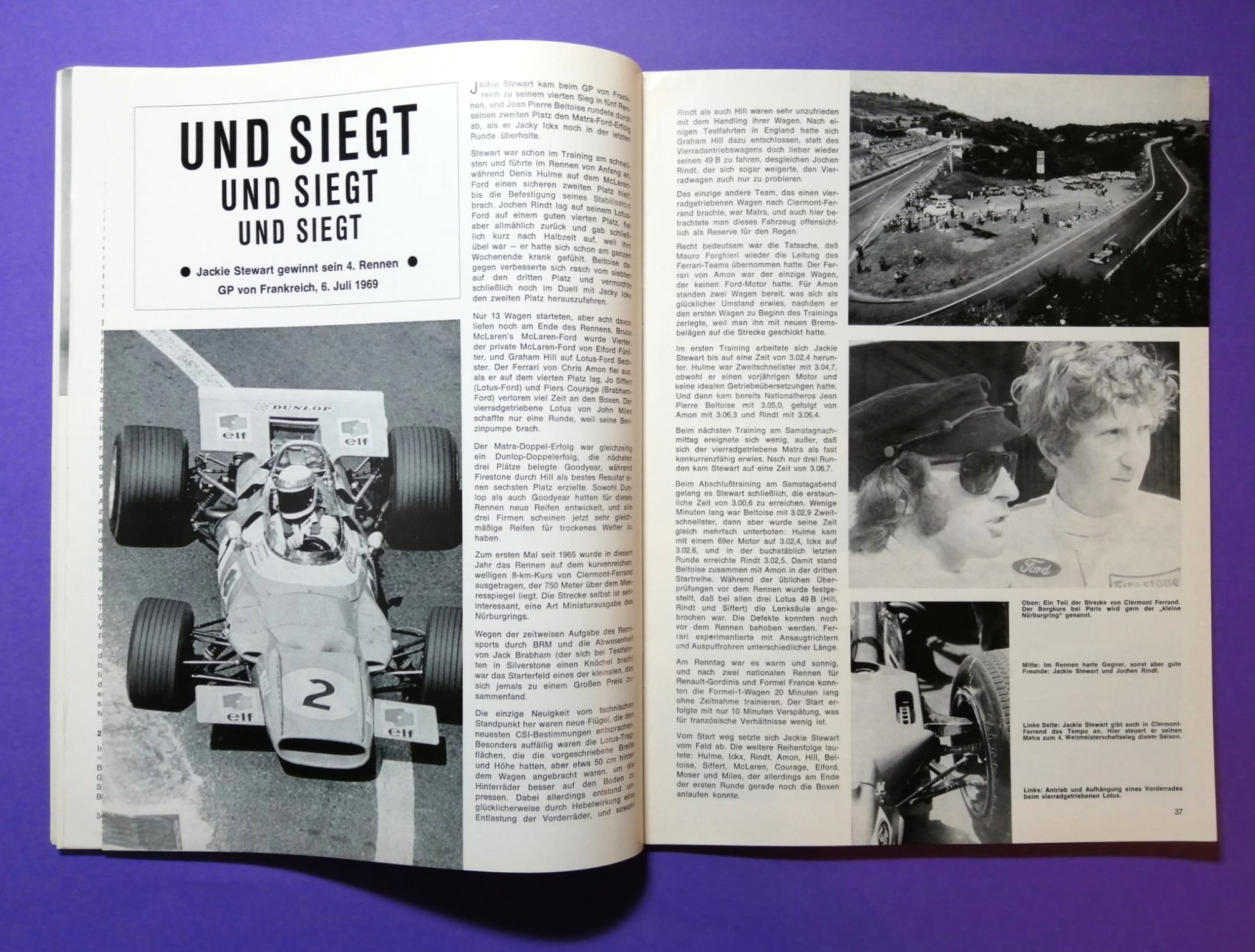 alte Zeitschrift Magazin Heft, Rallye Racing 08/1969, Jochen Rindt, F. Cevert, Formel 2 Tulln Langenlebarn,.. mit Mittelposter Schurti Formel V 