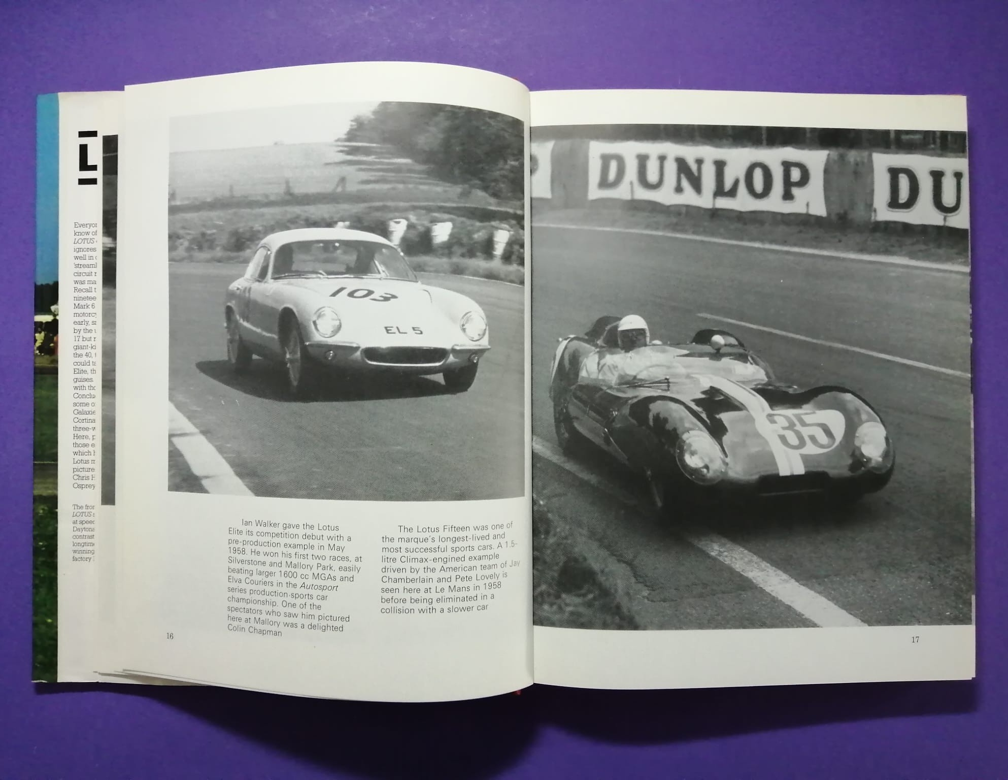 altes Buch, LOTUS, Sports, GT and Touring Cars, 24h LeMans, Tourenwagen,.. Englisch!