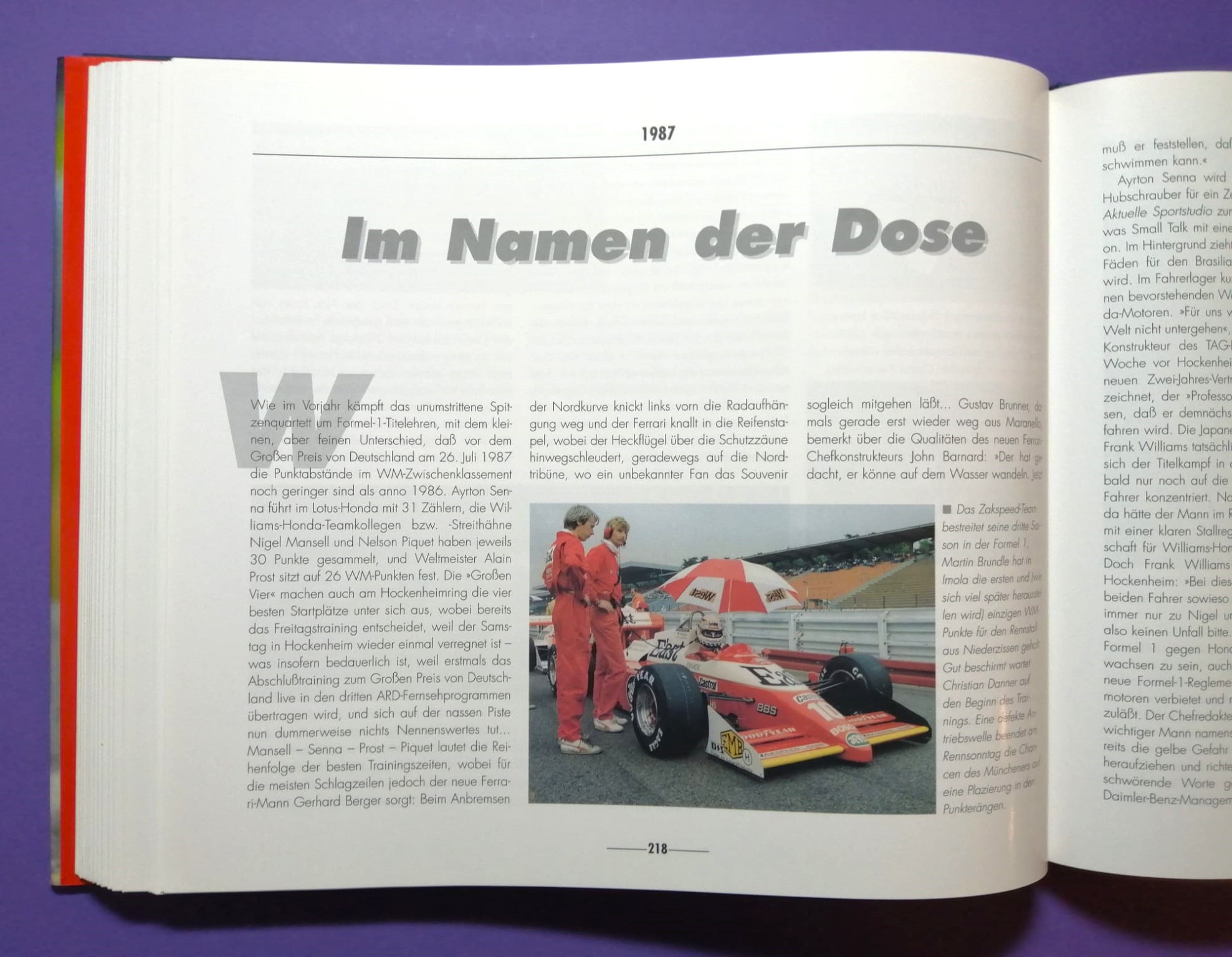 altes Buch, Grand Prix 70 Jahre Großer Preis von Deutschland, 1926 bis 1997, Avus, Solitude, Nürburgring, Hockenheimring, Formel 1, Rindt, Lauda, Berger, Clark, Cevert, Schumacher, Winkelhock, Zakspeed,..