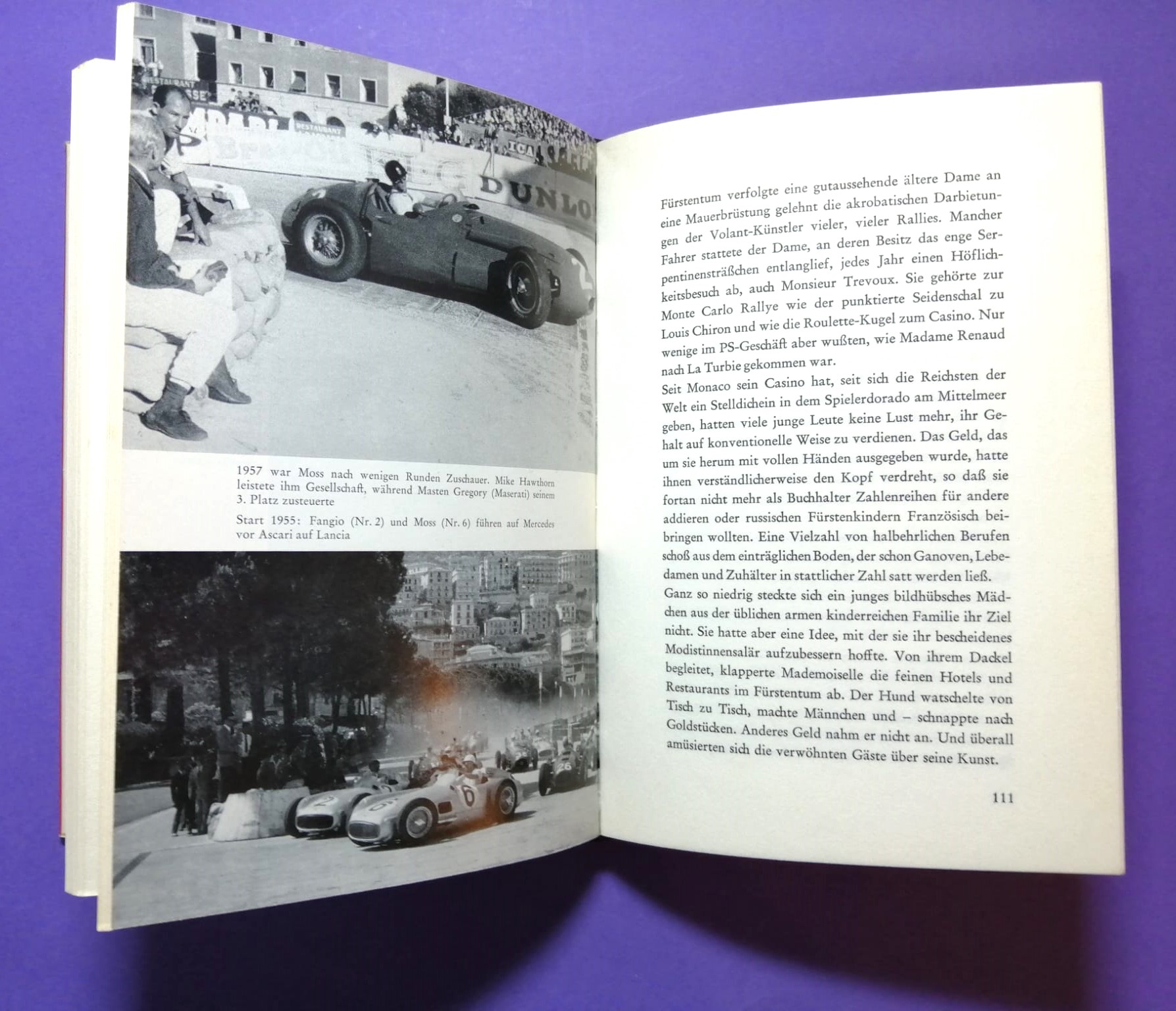 altes Buch, Die Monte Carlo Story, Rallyes Rennen und Roulette, Formel 1 Grand Prix, Renault Alpine,..
