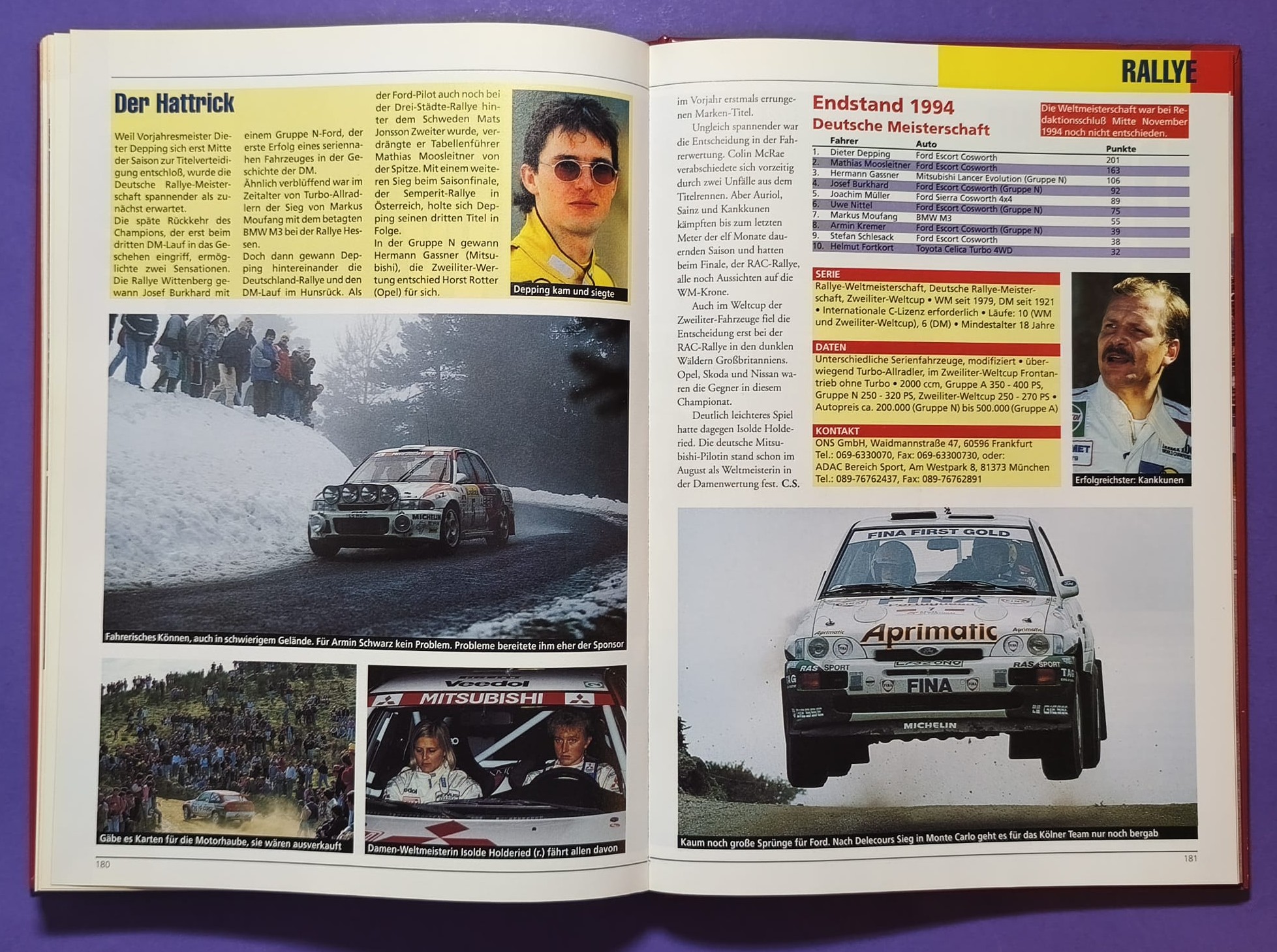 altes Jahrbuch, Rennreport 1994, Formel 1, Senna, Schumacher, Ratzenberger, DTM, Alfa 155, Opel Calibra, STW, BMW, 24h LeMans,..