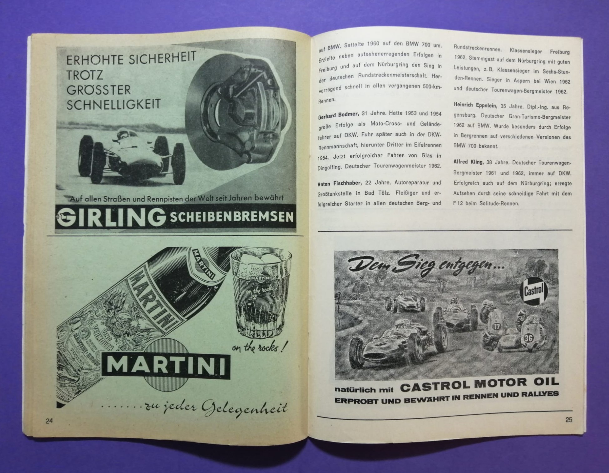 RARITÄT! altes Rennprogramm, 500km Rennen Nürburgring 1963, Grand Tourisme WM, DRM, Abarth, DKW, NSU,..