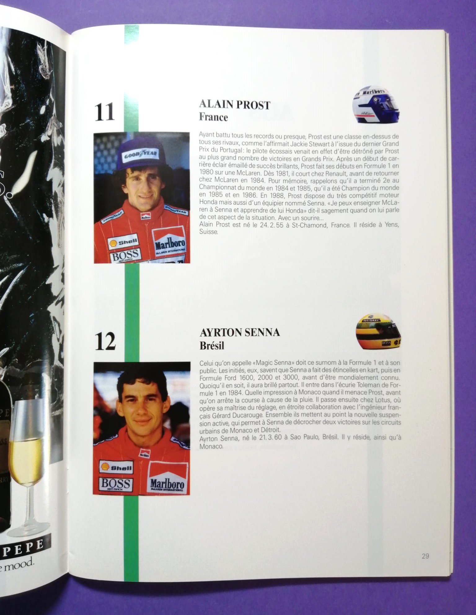 Offizielles Rennprogramm, Formel 1 Grand Prix Belgien Spa-Francorchamps 1988, Ayrton Senna McLaren, Zakspeed,..