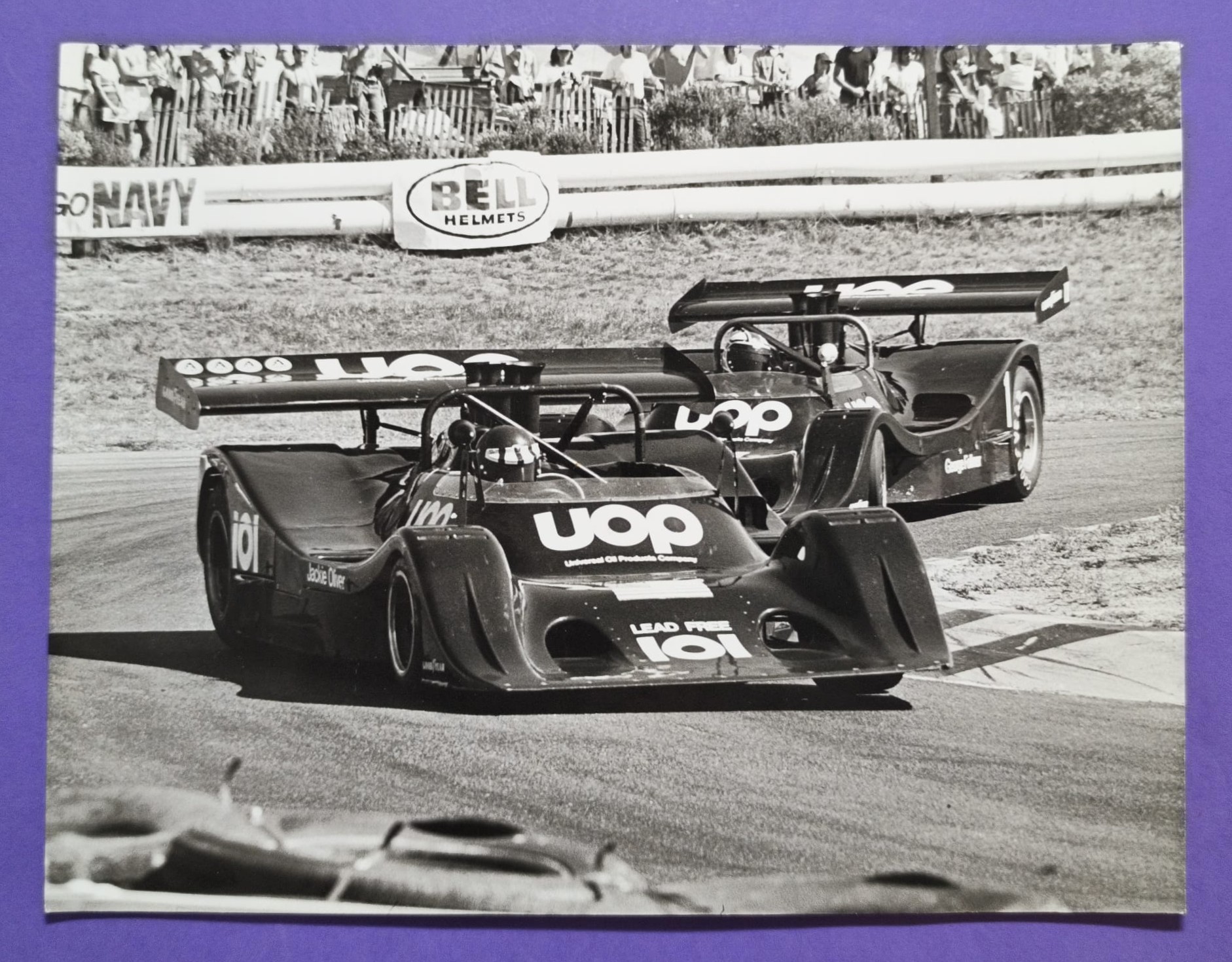 altes Pressefoto, Shadow, Can Am Serie USA 1976, Jacky Oliver, George Follmer, 18x24cm