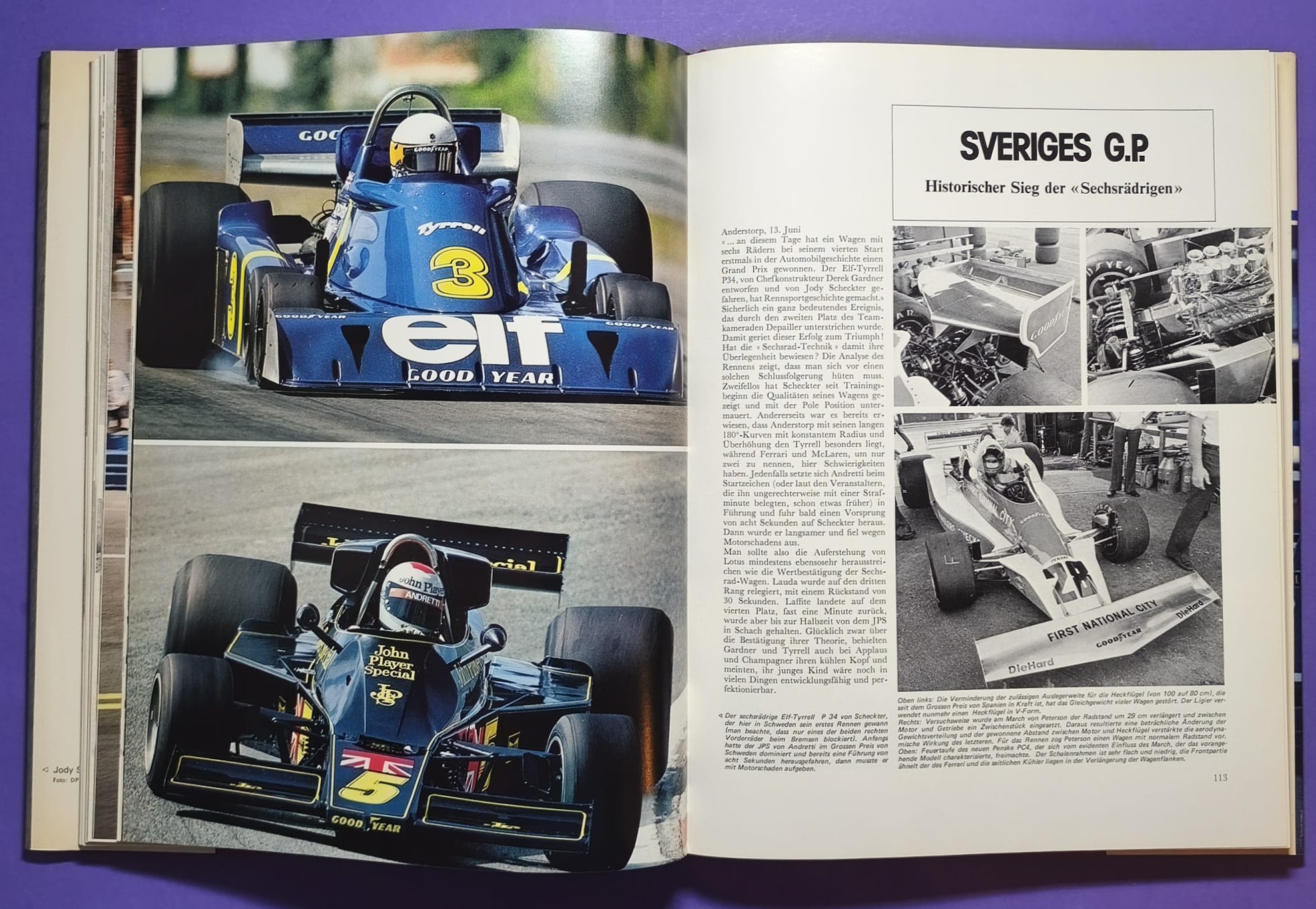 altes Buch, Auto Jahr 1976-1977, Nr. 24, Alfa Sud, Fiat Abarth 131, Lancia Stratos,.. Formel 1, LeMans, Rallye, Tourenwagen WM,.. BMW, 6 Rad Tyrrell, Niki Lauda Ferrari, Lotus, Porsche,..