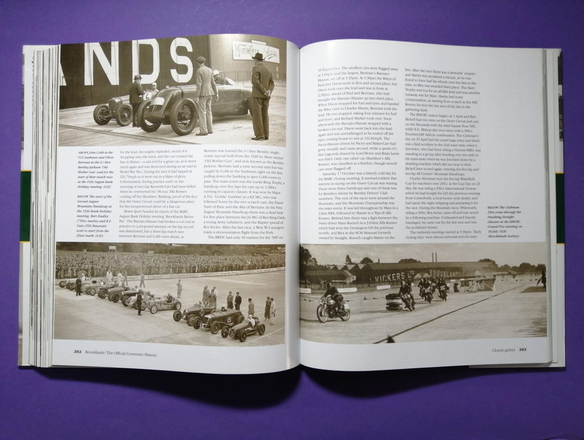 Buch, Brooklands, The Offizial Centenary History, Rennstrecke, Rennsport, Flugplatz, Flugzeuge, Englisch!
