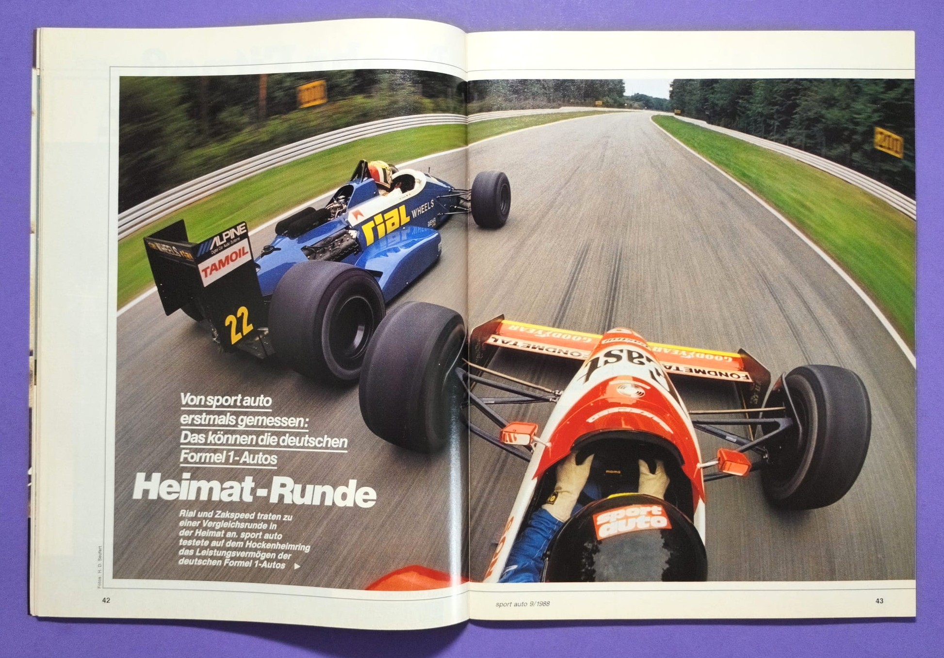 alte Zeitschrift Magazin Heft Sport Auto, 9/1988, West Zakspeed Formel 1 Grand Prix, Test BMW Alpina B6 3.5S E30, Martini Porsche 911, 935/78 Moby Dick, Würth Supercup, Ayrton Senna,..