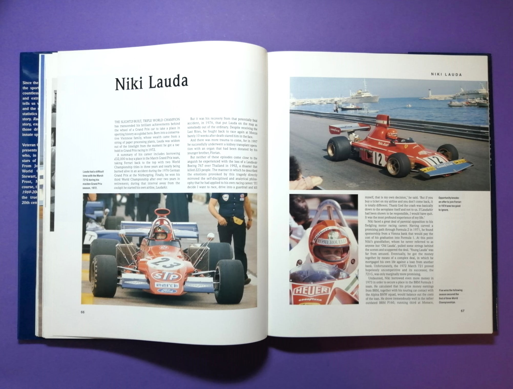 altes Buch, Racers 1969-2000, The Legends of Formula 1, Cevert, Rindt, Courage, Lauda, Hunt, Peterson, Pironi, Senna, Schumacher, Villeneuve,.. Englisch!