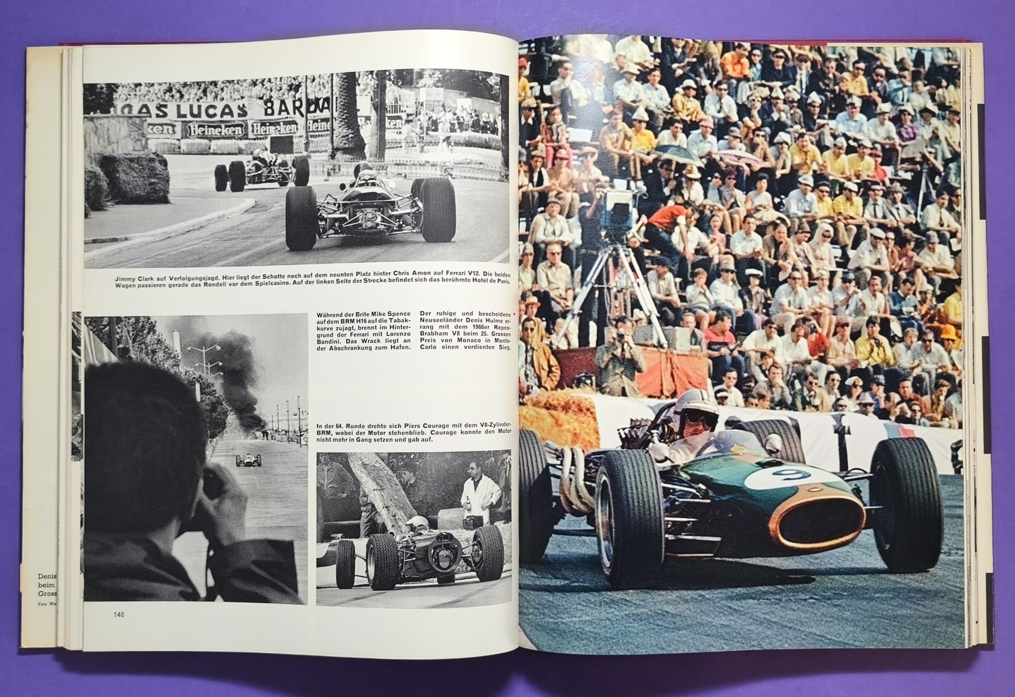 altes Buch, Auto Jahr 1967-1968, Nr. 15, Alfa, BMW, Lotus, Ferrari, Mini, Ford GT40.. Formel 1, LeMans, Rallye,.. Jochen Rindt, Brabham, Clark, Hill,..