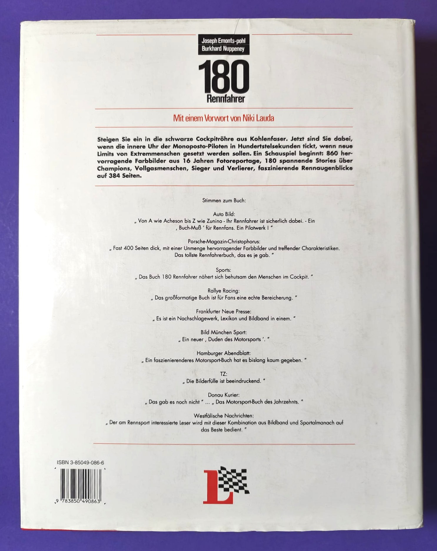 altes dickes großes TOP Buch 180 Rennfahrer, Formel 1, 3, Indy, Nascar, Lauda, Berger, Gartner, Senna,.. 381 Seiten