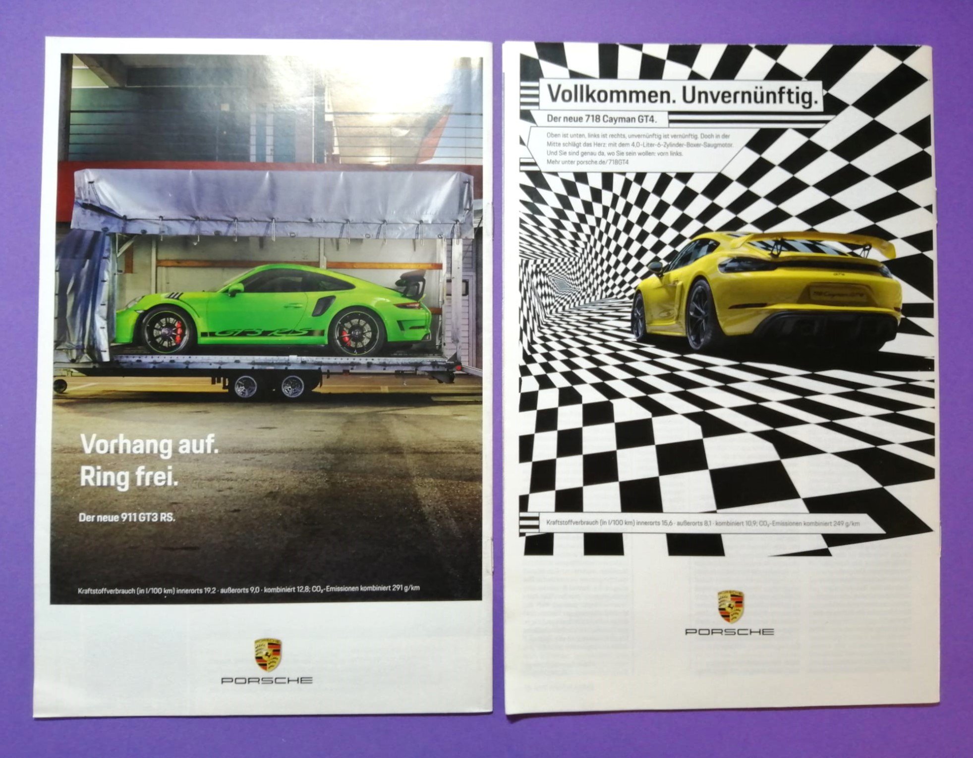 2 Stück Zeitschriften Magazine Hefte, Motorsport aktuell Extra, Porsche 911 RSR, 24h LeMans, 2018, 2019