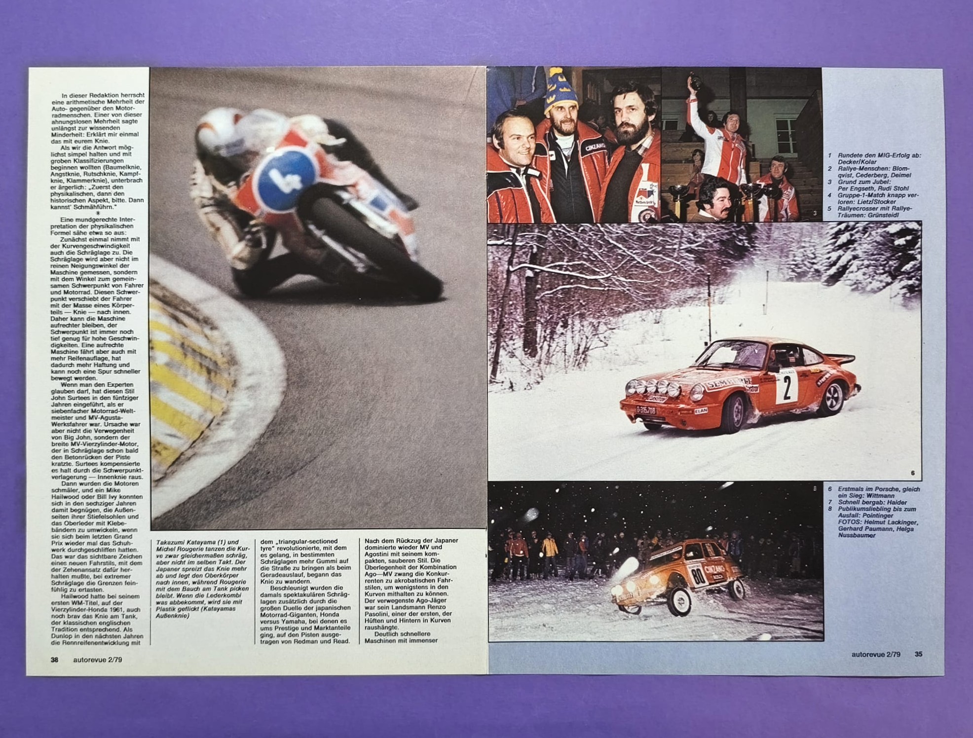 altes Poster VW Golf 1, Andreas und Josef Stigler, Jänner Rallye Freistadt 1979, 28x42cm