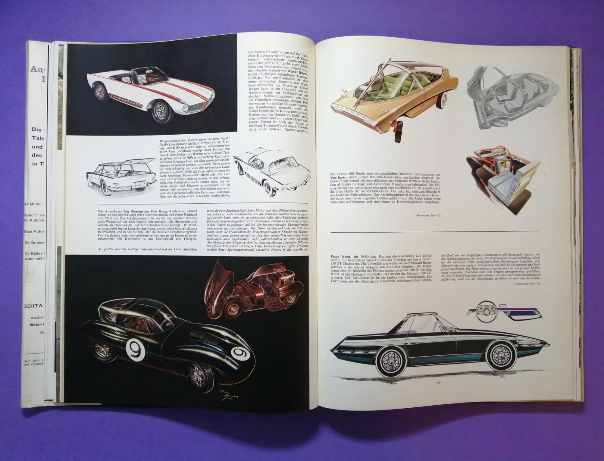 RARITÄT! sehr altes Buch, Auto Jahr 1960-1961 Nr.8, Alfa, Fiat 600, Ferrari Tipo 850,.. Formel 1, LeMans,.. Jack Brabham, John Surtess,..