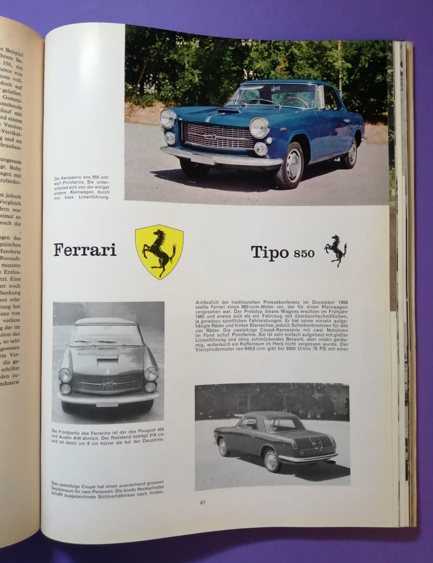 RARITÄT! sehr altes Buch, Auto Jahr 1960-1961 Nr.8, Alfa, Fiat 600, Ferrari Tipo 850,.. Formel 1, LeMans,.. Jack Brabham, John Surtess,..