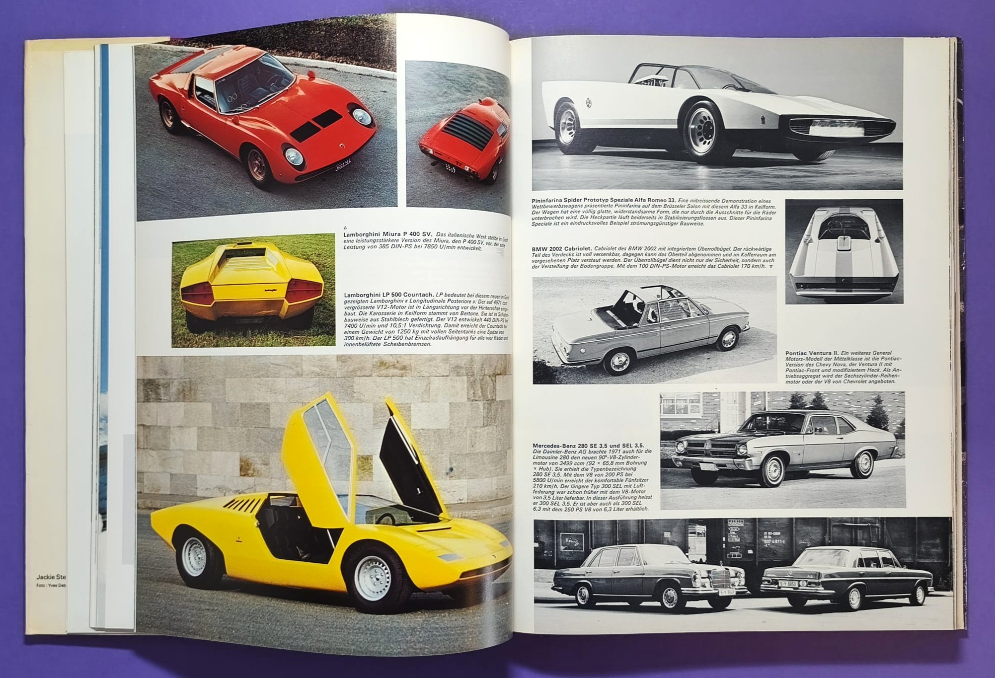 altes Buch, Auto Jahr 1971-1972, Nr. 19, Alfa Sud & Tipo 33, Alpine 110 & 310, BMW, Citroen, Lamborghini Miura, Lotus, Ferrari, Matra, Monteverdi, Porsche 917,.. Formel 1, 2, LeMans, Rallye, Indy Car, CanAm,.. Cevert, Stewart, Siffert, Peterson,..