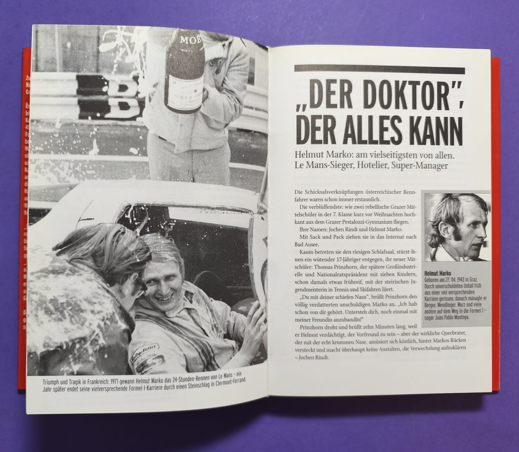 altes Buch, Unsere Champions 1900 bis 2003, Rindt, Lauda, Gartner, Berger, Ratzenberger, Hollaus,... Formel 1, LeMans, Motorsport