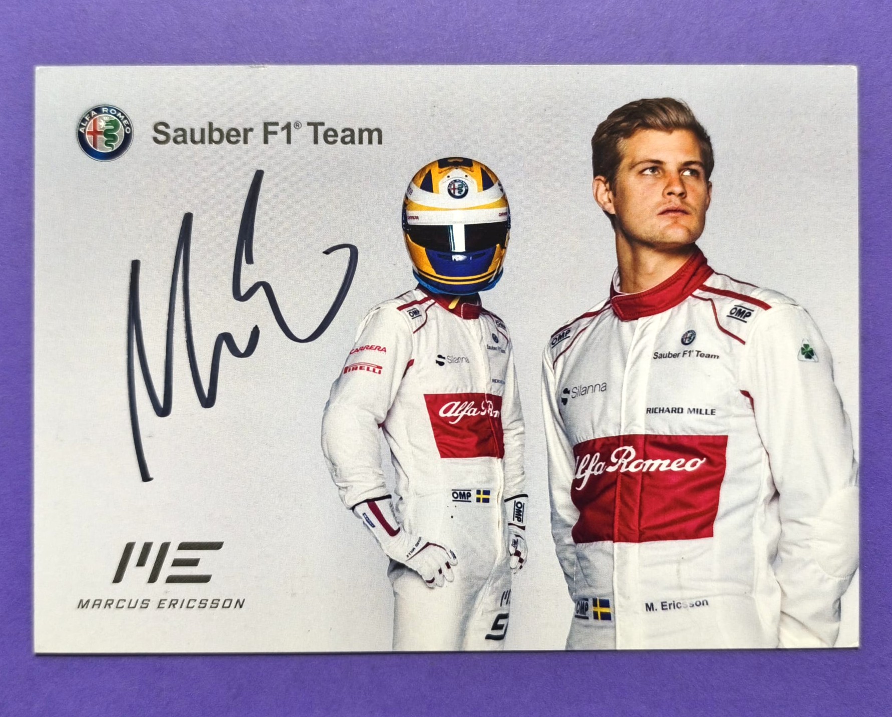 Original Autogramm, Marcus Ericsson, Alfa Romeo Sauber, Formel 1 Grand Prix 2018, Original Team Karte 11x15cm