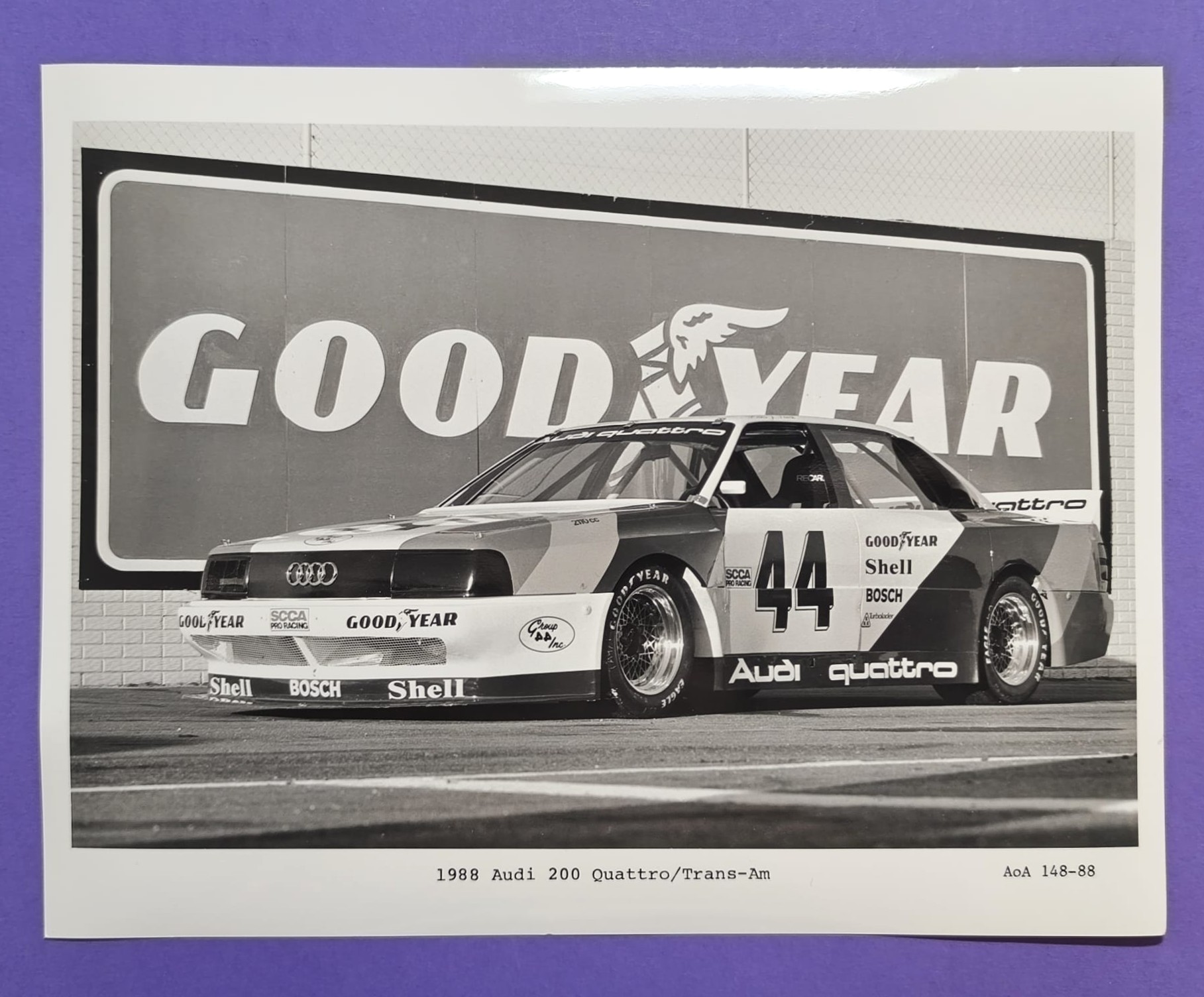 RARITÄT! altes Pressefoto, Audi 200 Quattro, Trans Am Serie USA 1988, 20x25cm