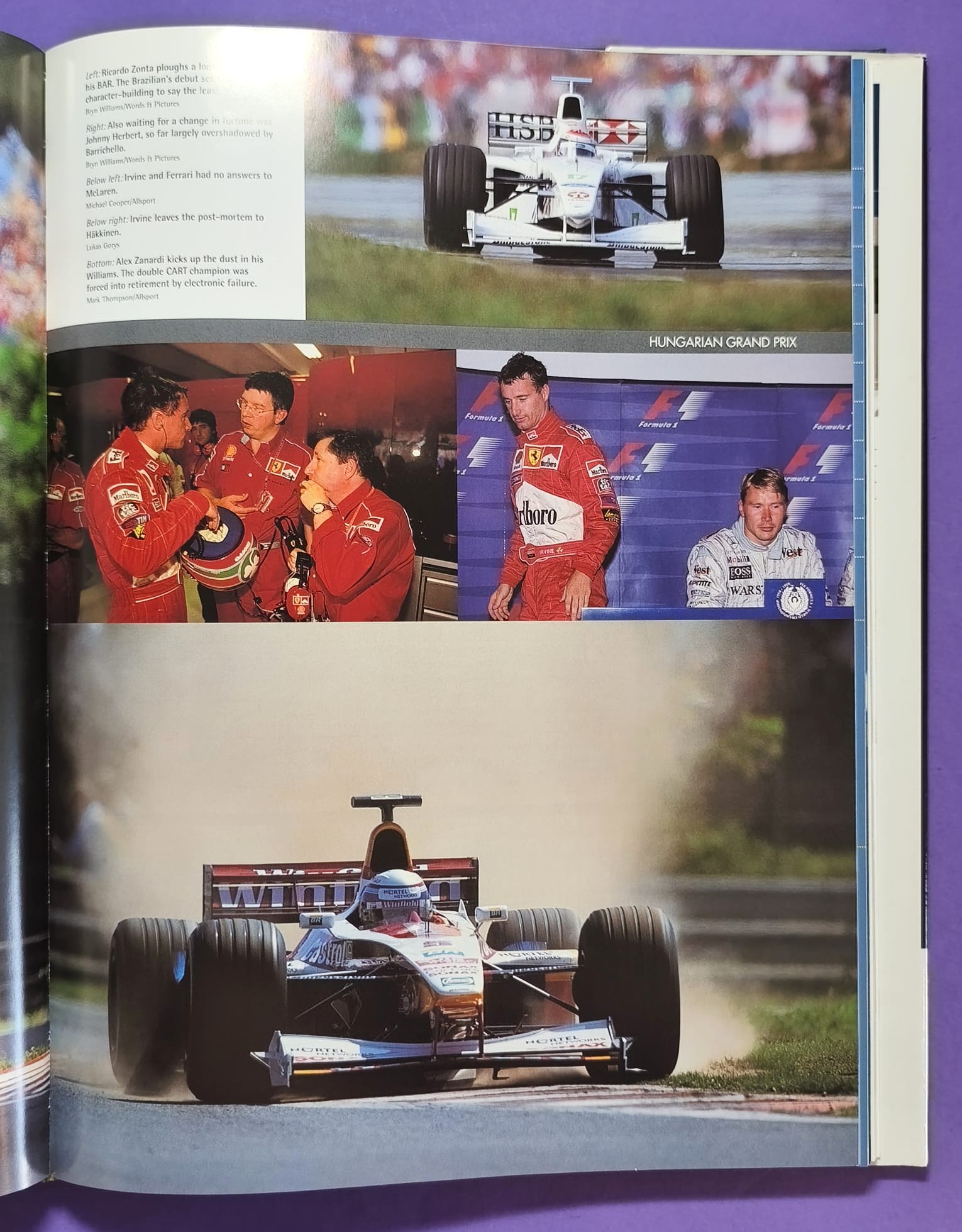 altes Motorsport Jahrbuch Autocourse 1999-2000, Formel 1, 3000, 3, Alex Zanardi, Schumacher, Häkkinen, Hill, Button,.. Ferrari, ProstGP,.. A1-Ring Spielberg, US, LeMans, Tourenwagen Nissan Primera, Volvo,.. MGF Cup, ENGLISCH!