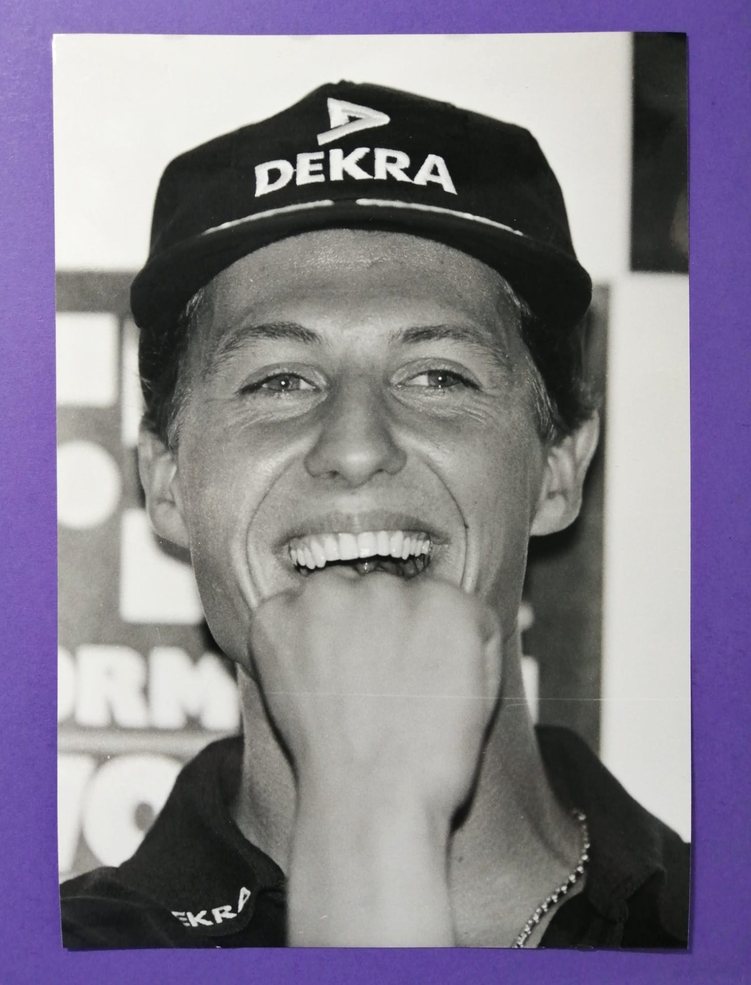 altes Pressefoto, Michael Schumacher Benetton, Formel 1 Grand Prix San Marino Imola 1994, 15x22cm