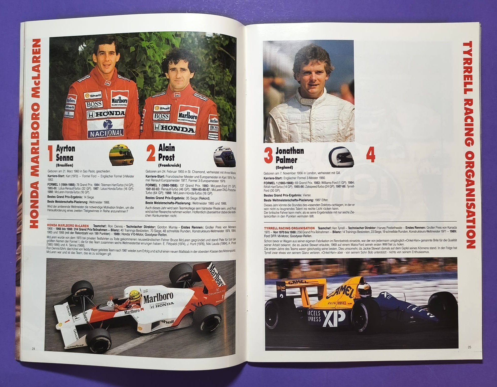 Offizielles Rennprogramm, Formel 1 Grand Prix Deutschland Hockenheimring 1988, Senna McLaren, Zakspeed,.. 