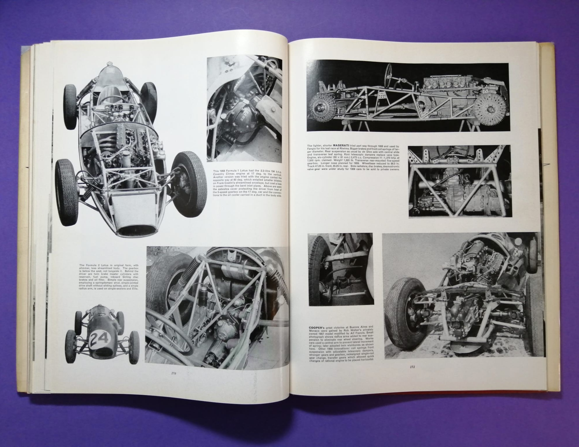 RARITÄT! sehr altes Buch, Automobile Year 1958-1959 Nr.6, Borgward, Porsche Spider,.. Formel 1, LeMans, Targa Florio,.. Brooks, Hailwood, Surtess,.. Aston Martin DBR1/300,.. ENGLISCH!