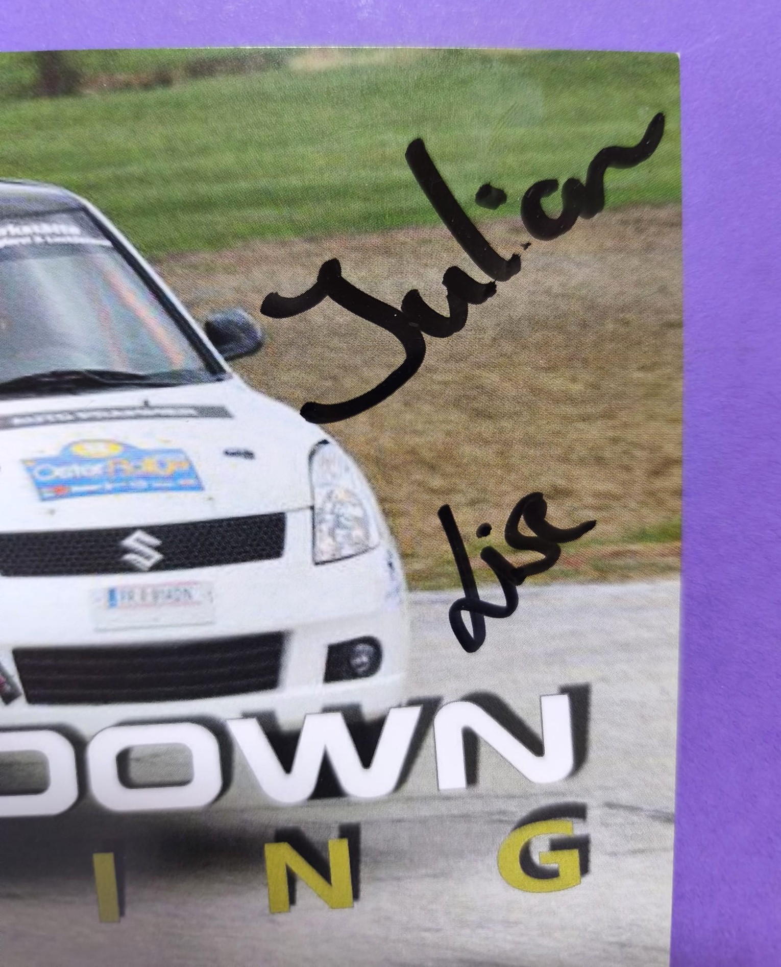  2 Original Autogramme, Julian Schartmüller, Lisa Birklbauer, Suzuki Swift Rallye, Karte 10x15cm