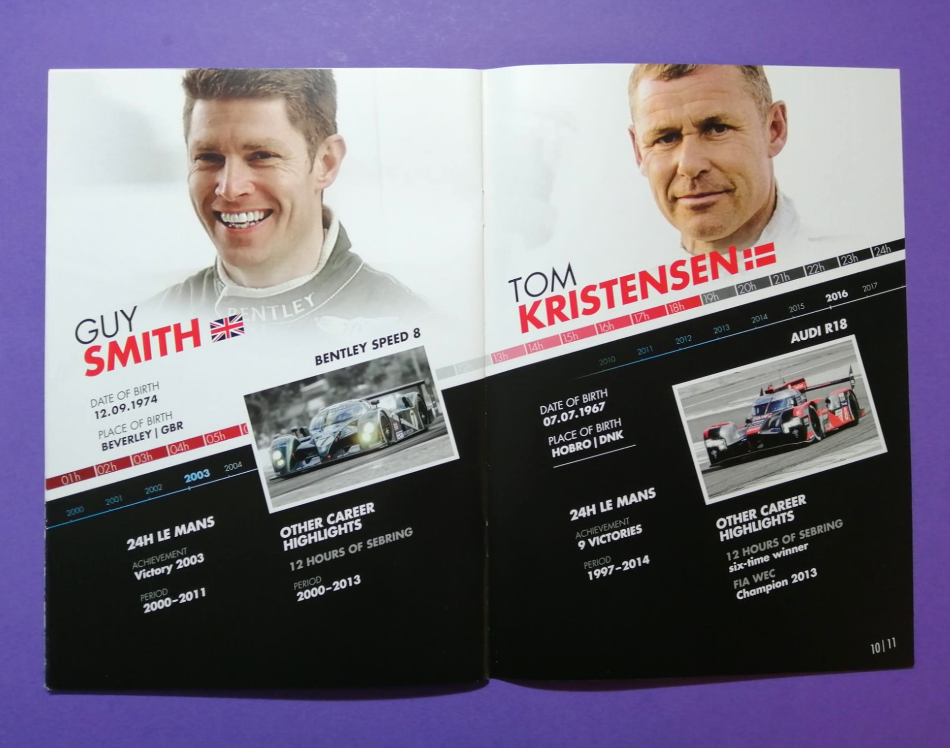 Programmheft, Legenden 24h LeMans, Porsche 917, 936, 962, 919, Audi, BMW, Ferrari, Bentley, Marko, Stuck,.. 15x21cm 