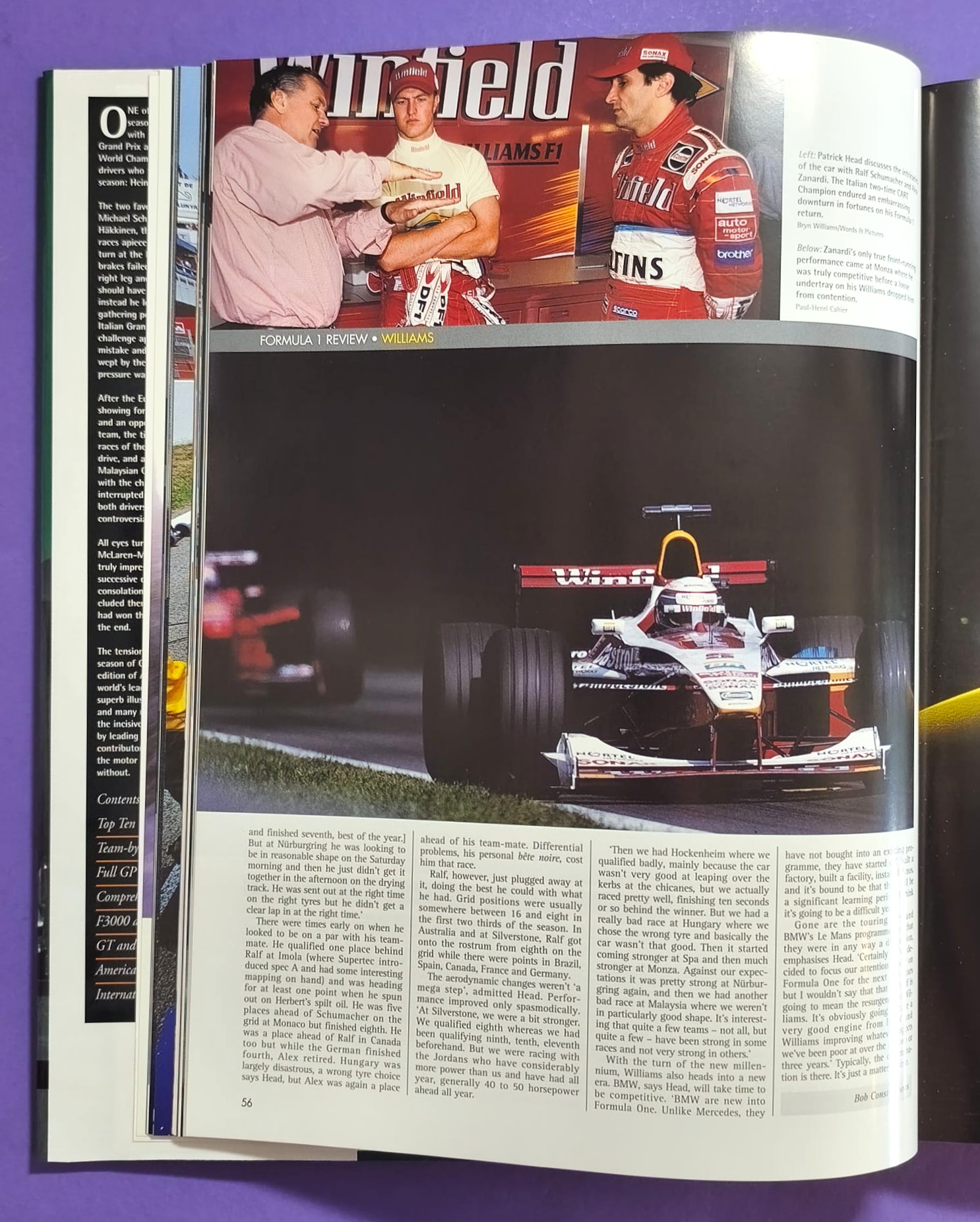 altes Motorsport Jahrbuch Autocourse 1999-2000, Formel 1, 3000, 3, Alex Zanardi, Schumacher, Häkkinen, Hill, Button,.. Ferrari, ProstGP,.. A1-Ring Spielberg, US, LeMans, Tourenwagen Nissan Primera, Volvo,.. MGF Cup, ENGLISCH!