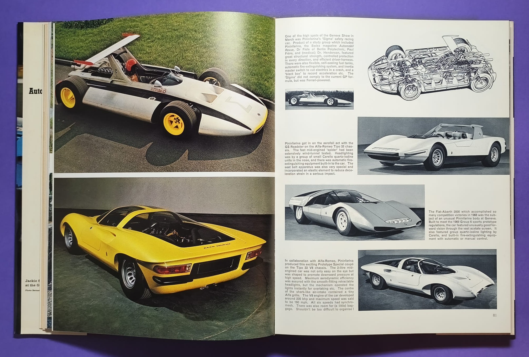 altes Buch, Automobile Year 1969-1970, Ford Capri, Opel Manta,.. Formel 1, LeMans, Rallye, Indy Car,.. Jochen Rindt, Hill, Ickx, Siffert, Stewart,.. Lotus, Ferrari, Porsche 917, Matra,.. ENGLISCH!