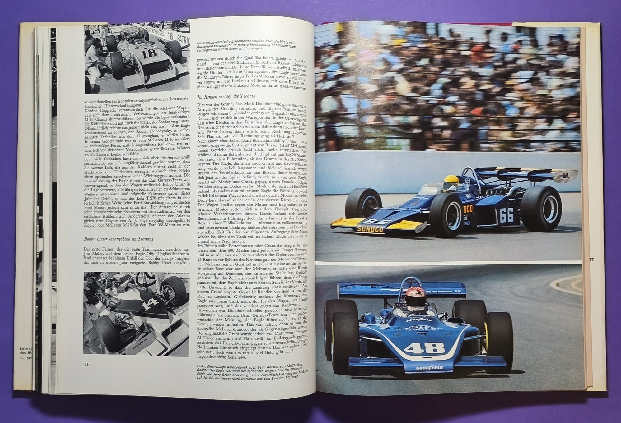 altes Buch, Auto Jahr 1972-1973, Nr. 20, Alfa GTAm, BMW, Citroen, Lotus, Ferrari, Maserati, Porsche 917,.. Formel 1, 2, LeMans, Rallye, Indy Car, Targa Florio,.. Cevert, Stewart, Peterson, Lauda,..