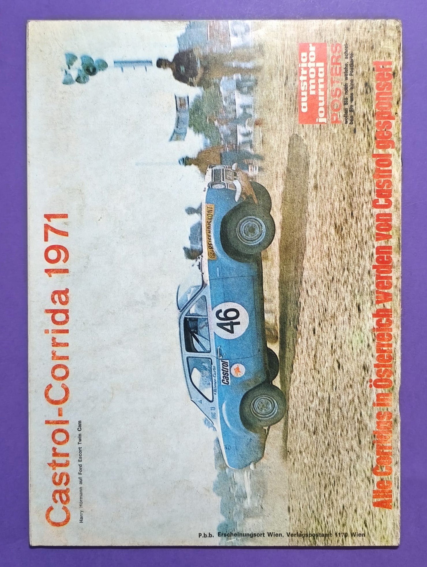 alte Zeitschrift Magazin Heft, Austria Motor Journal, Oktober 1971, Toyota Celica 1600 + alle Modelle, Mercedes Benz 230, Triumph Toledo, Sunbeam 1500GT, Formel 2 Tulln Langenlebarn, Helmut Marko BRM Formel 1,..