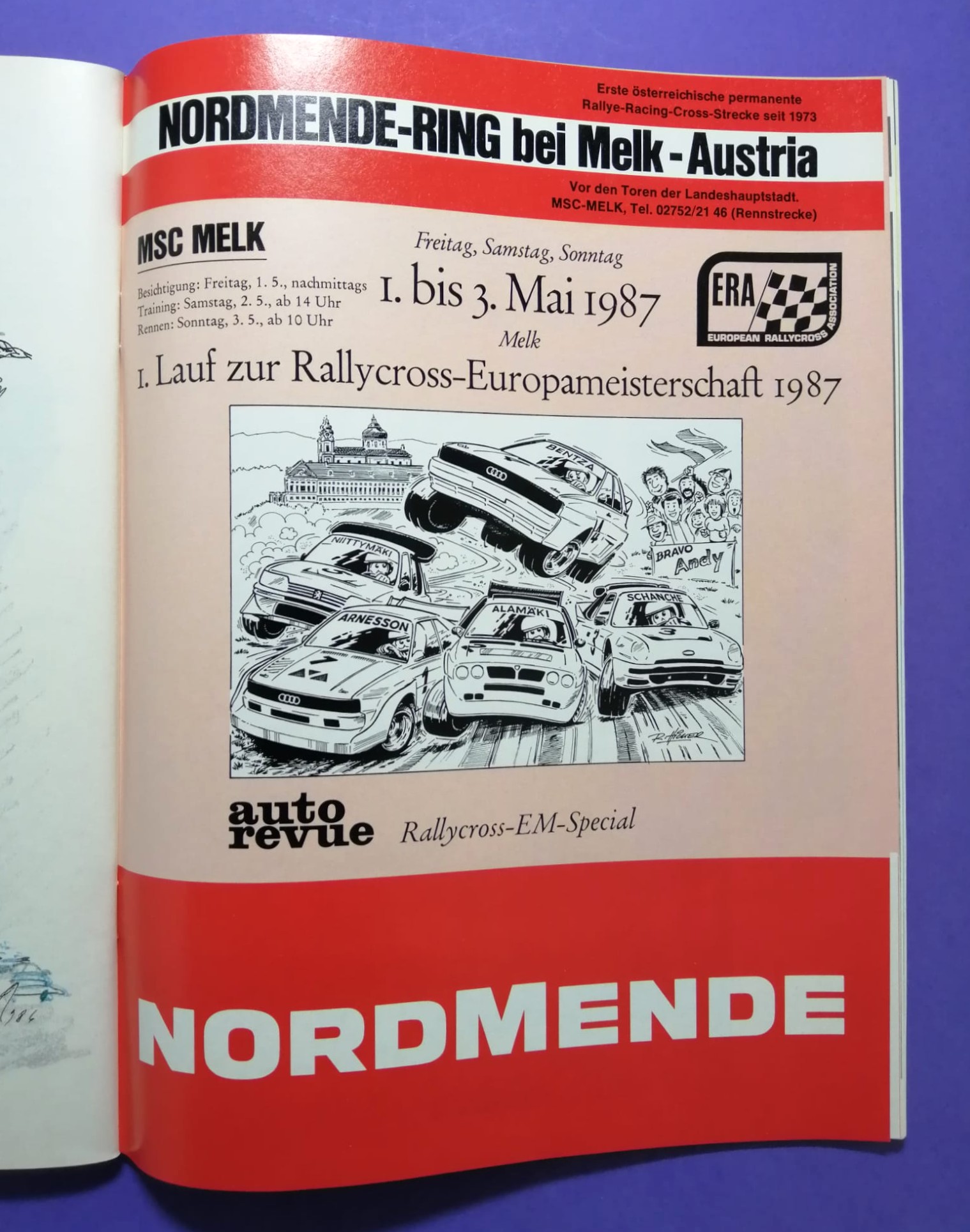 alte Auto Revue Zeitschrift Magazin Heft, 04/1987, Testbericht BMW M3 E30, Rallyecross EM Melk, Bentza, Breiteneder,.. mit Mittelposter Gerhard Berger, erster Ferrari Test Formel 1