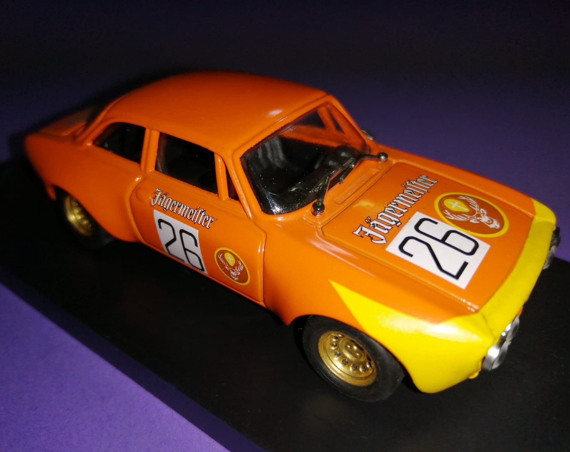 seltenes altes Progetto Modellauto 1:43 Jägermeister Alfa-Romeo GTAm, Nr. 26, Tourenwagen