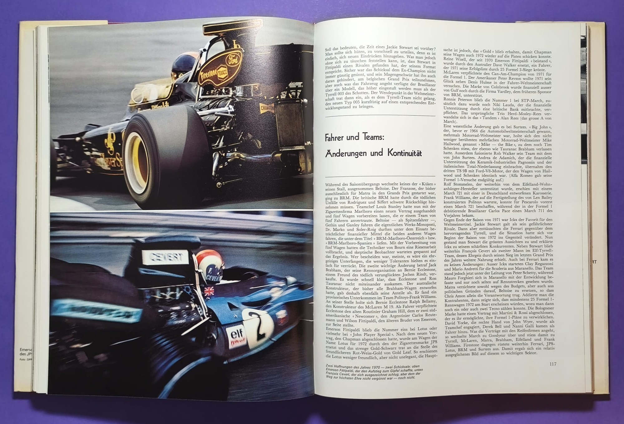 altes Buch, Auto Jahr 1972-1973, Nr. 20, Alfa GTAm, BMW, Citroen, Lotus, Ferrari, Maserati, Porsche 917,.. Formel 1, 2, LeMans, Rallye, Indy Car, Targa Florio,.. Cevert, Stewart, Peterson, Lauda,..