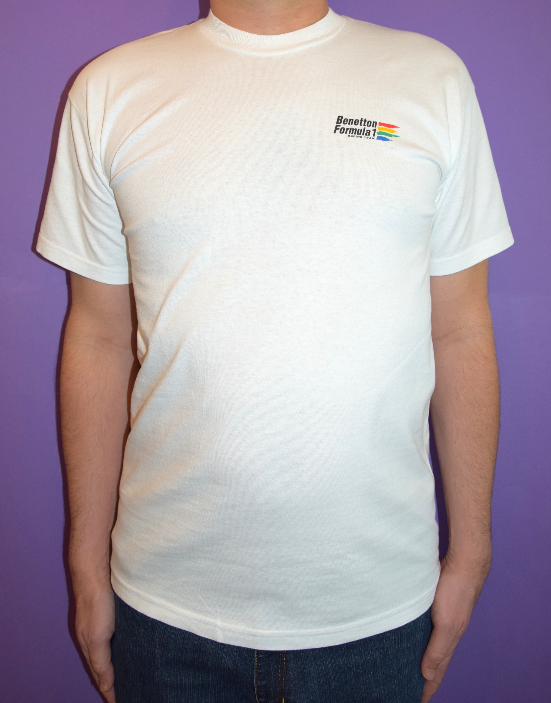 T-Shirt, Giancarlo Fisichella, Benetton, Formel 1 Grand Prix, Offiziell Merchandise, Original aus 1998. Ungetragen! 