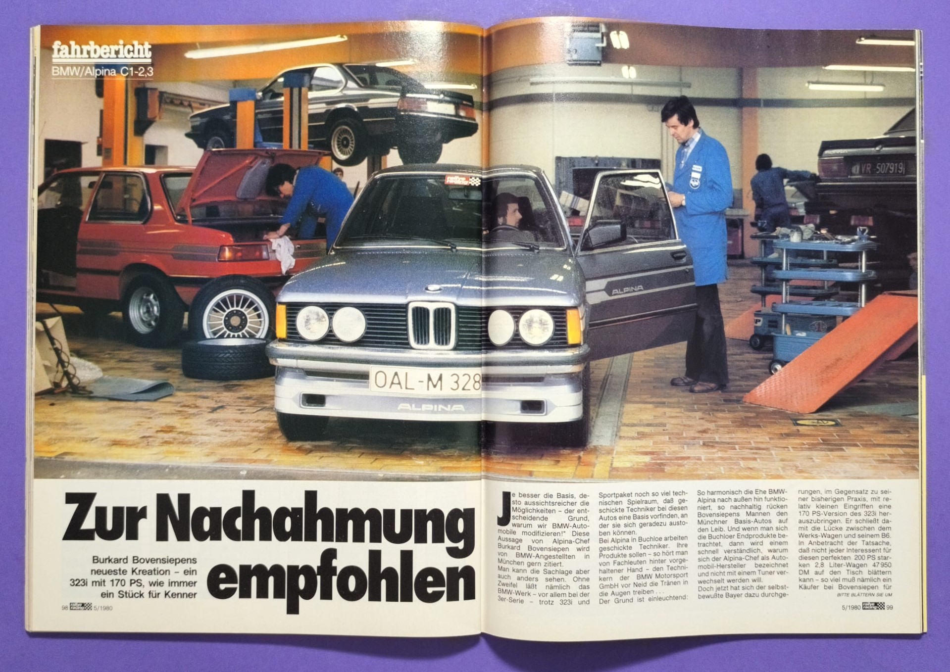 alte Zeitschrift Magazin Heft, Rallye Racing 05/1980, Test BMW Alpina 323i E21, Markus Höttinger Mauer Formel 3, Ford Capri DRM,..