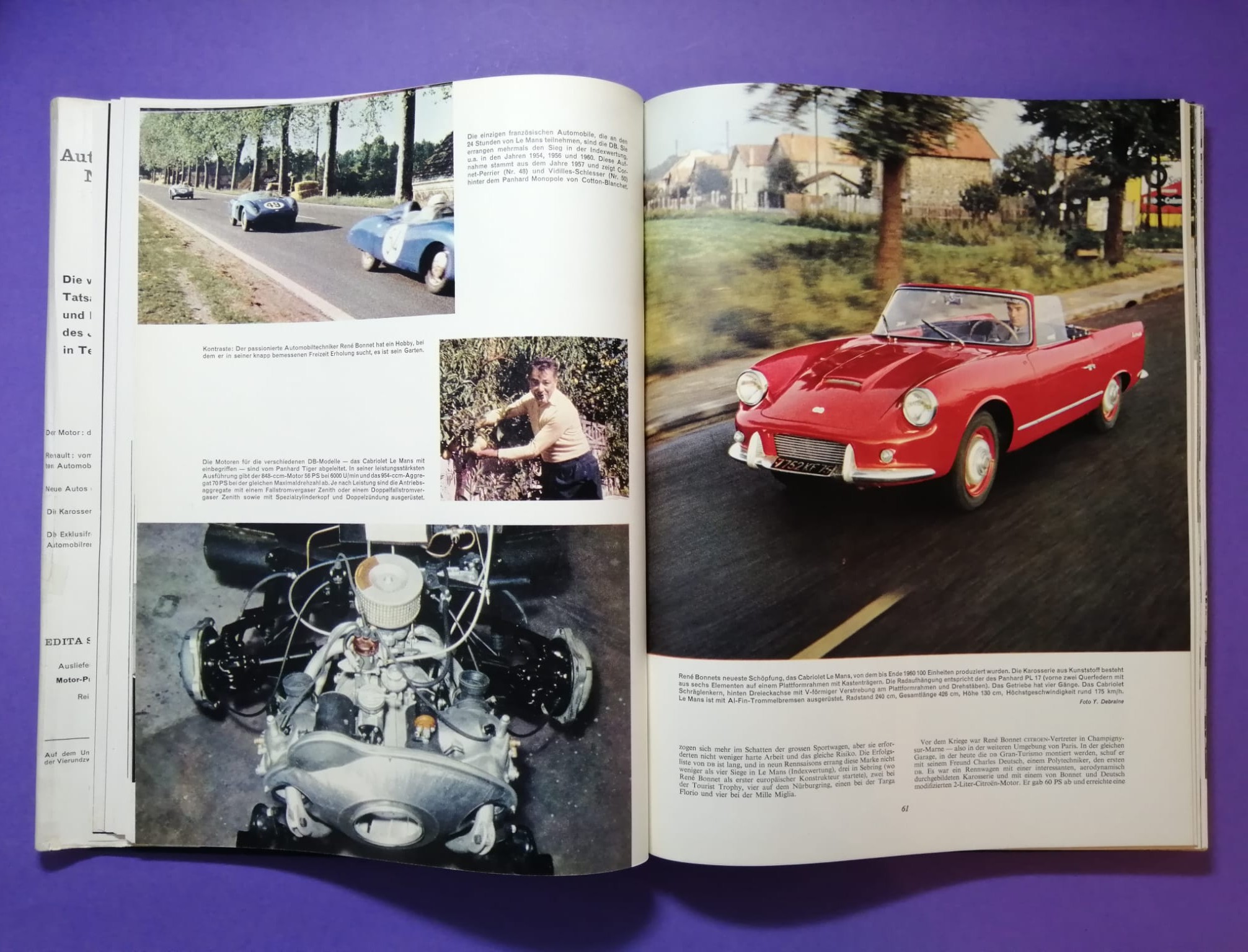 RARITÄT! sehr altes Buch, Auto Jahr 1960-1961 Nr.8, Alfa, Fiat 600, Ferrari Tipo 850,.. Formel 1, LeMans,.. Jack Brabham, John Surtess,..