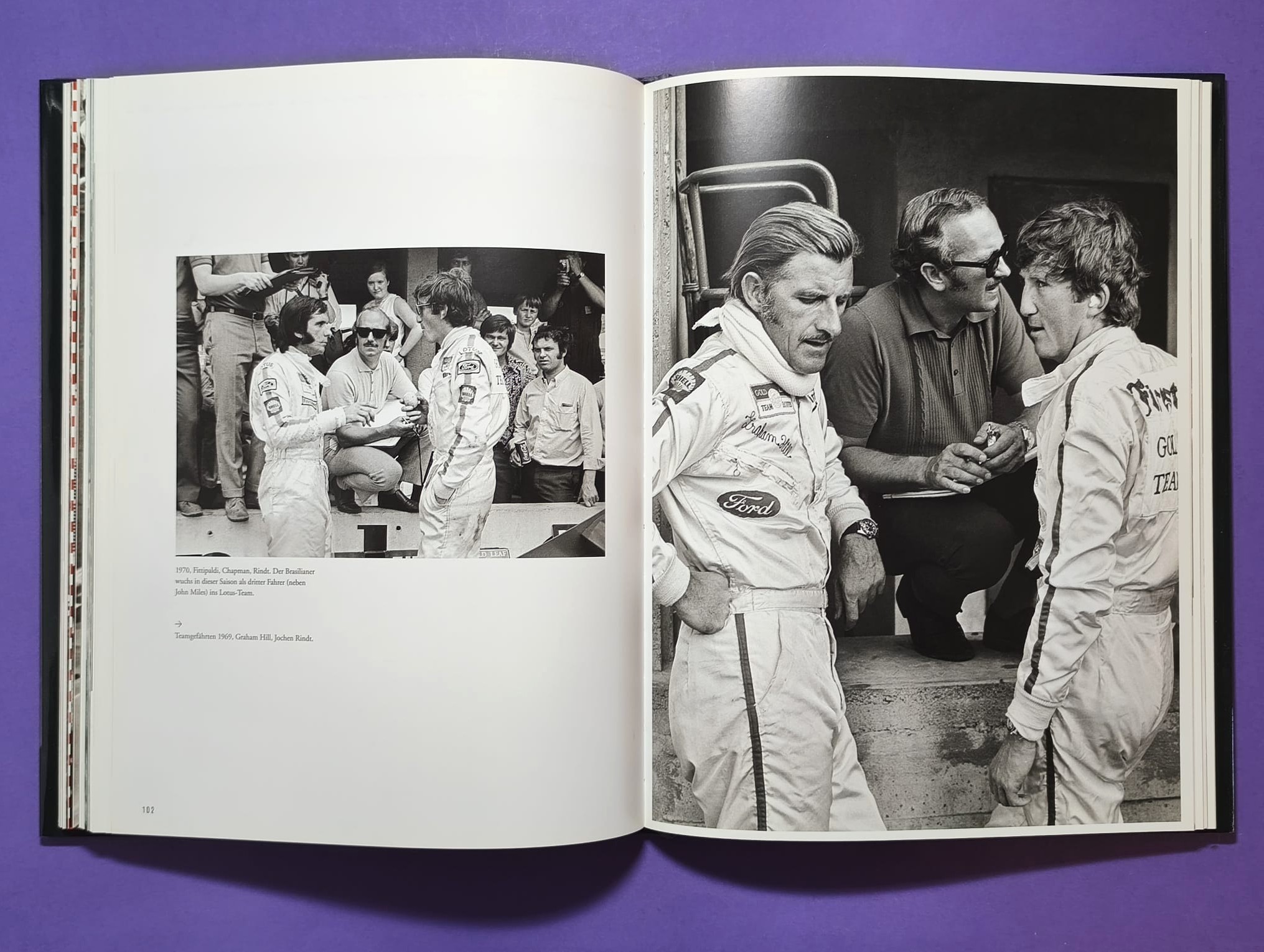 altes Buch, Jochen Rindt, Der erste Popstar der Formel 1, Grand Prix Weltmeister 1970, Gold Leaf Lotus72