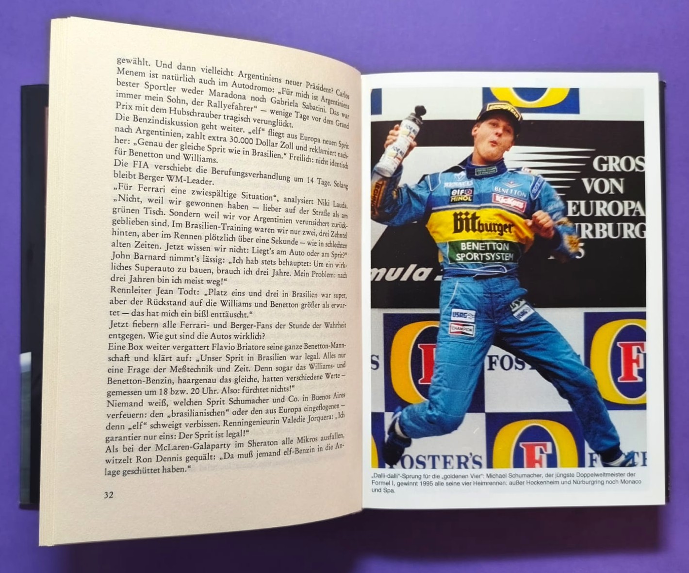 altes Buch Grand Prix Story 1995 Heinz Prüller, Formel 1 Grand Prix Jahrbuch, Weltmeister Michael Schumacher - Benetton Renault