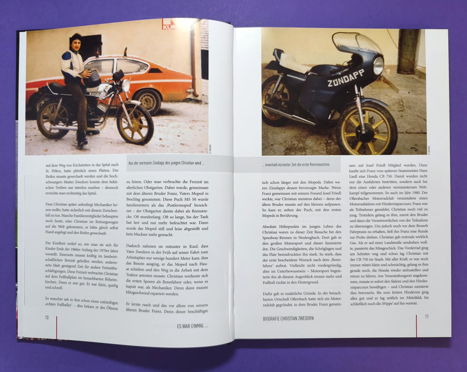 Buch, Legenden des Motorradsports, Christian Zwedorn, Von der Erde bis zum Mond, Honda Cup 