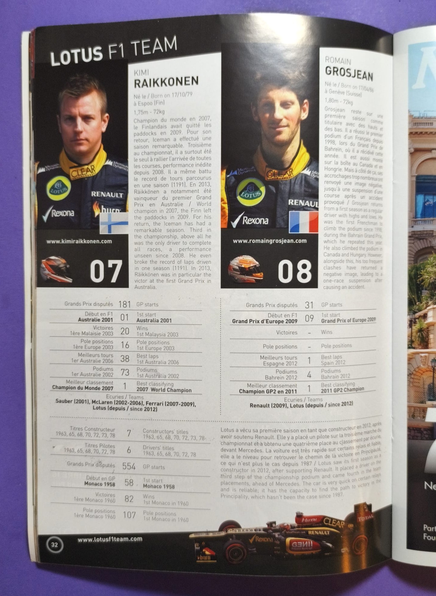 Offizielles Rennprogramm, Formel 1 Grand Prix Monaco 2013, Jules Bianchi, Alonso, Räikkönen, Vettel, Webber, Ferrari, Lotus, Red Bull,..