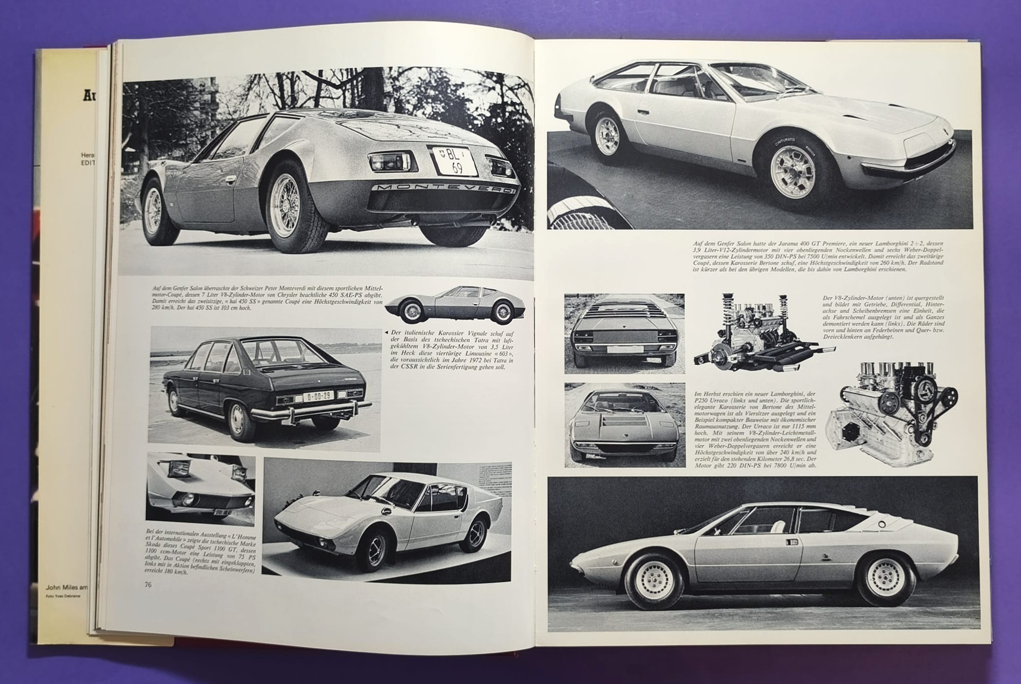 altes Buch, Auto Jahr 1970-1971, Nr. 18, Jochen Rindt Formel 1 Grand Prix Weltmeister, Lotus72, LeMans, CanAm, Indy Car,.. Stewert, Cevert, Ickx, Brabham,.. Ferrari, Porsche 917, Matra,.. Citroen SM, Straßenautos,..
