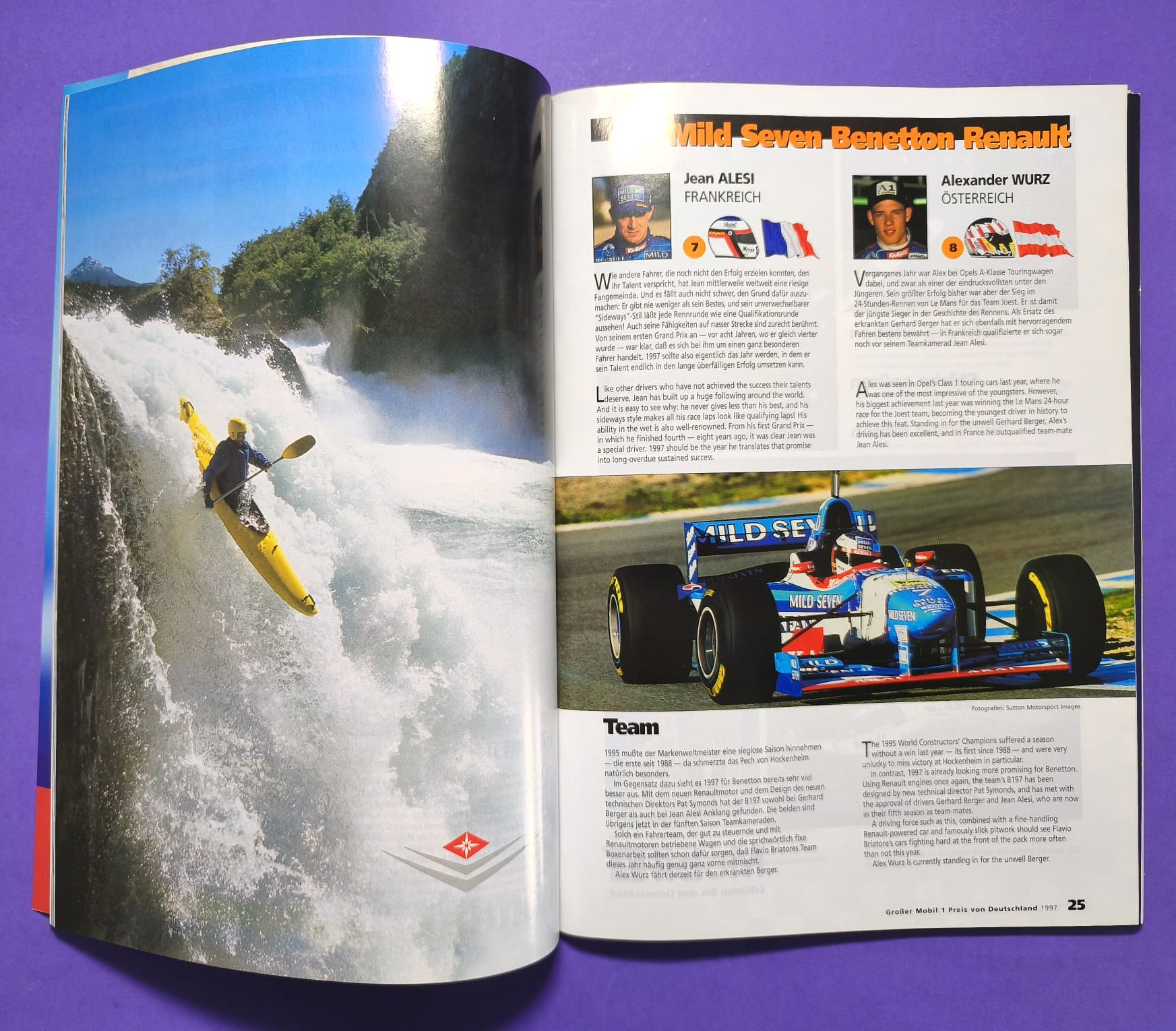 Offizielles Rennprogramm, Formel 1 Grand Prix Deutschland Hockenheimring 1997, Sieger Gerhard Berger Benetton, Michael Schumacher Ferrari, Prost GP,..