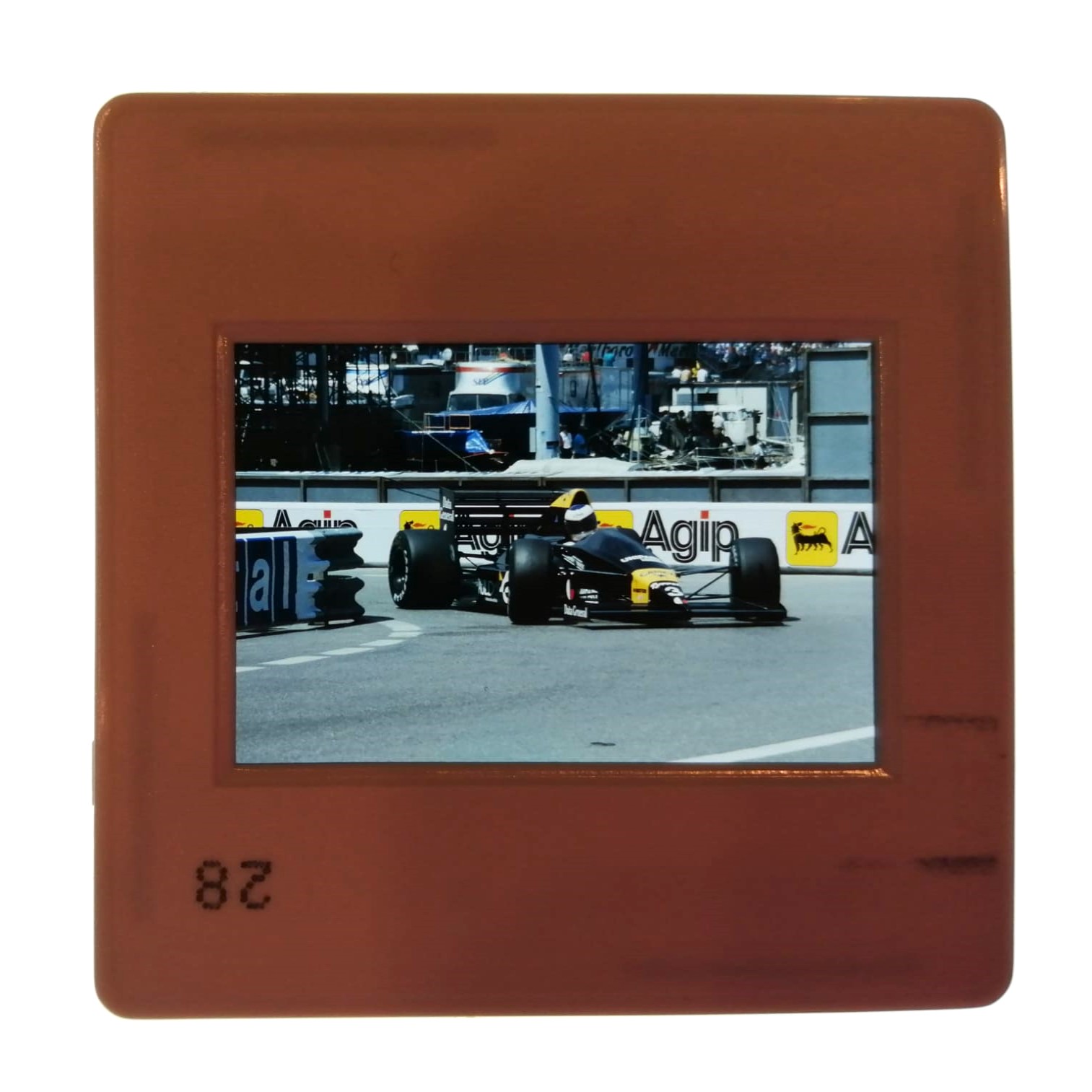 altes Presse Foto DIA, Jonathan Palmer, Tyrrell Ford, Formel 1 Grand Prix Monaco 1988, 5x5cm
