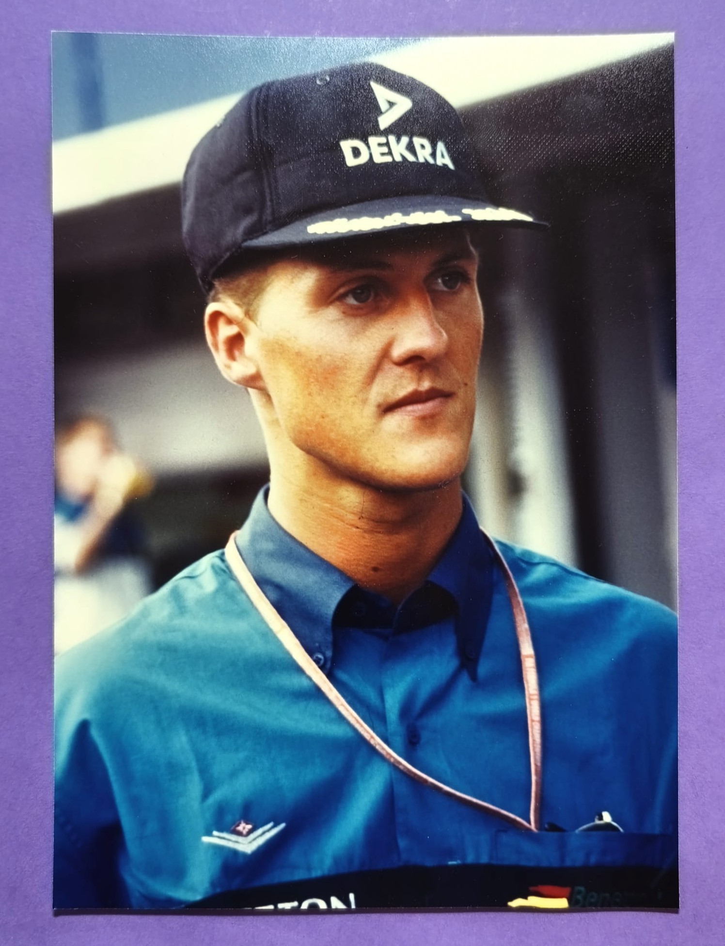 altes Pressefoto, Michael Schumacher, Benetton Ford, Formel 1 Grand Prix Deutschland Hockenheimring 1994, 15x21cm
