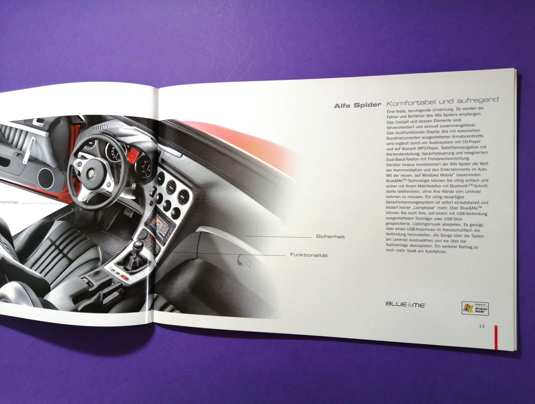 altes Original Autoprospekt, Alfa-Romeo Spider / Brera, Cabrio, V6.., aus dem Jahr 2006